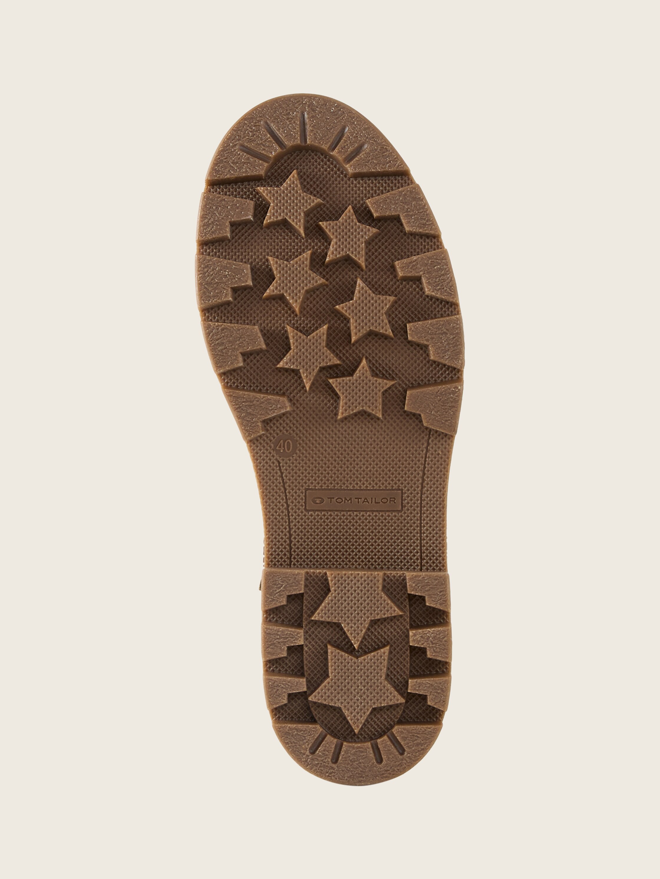 Gefütterte Stiefeletten aus Kunstleder - dk_cream - 