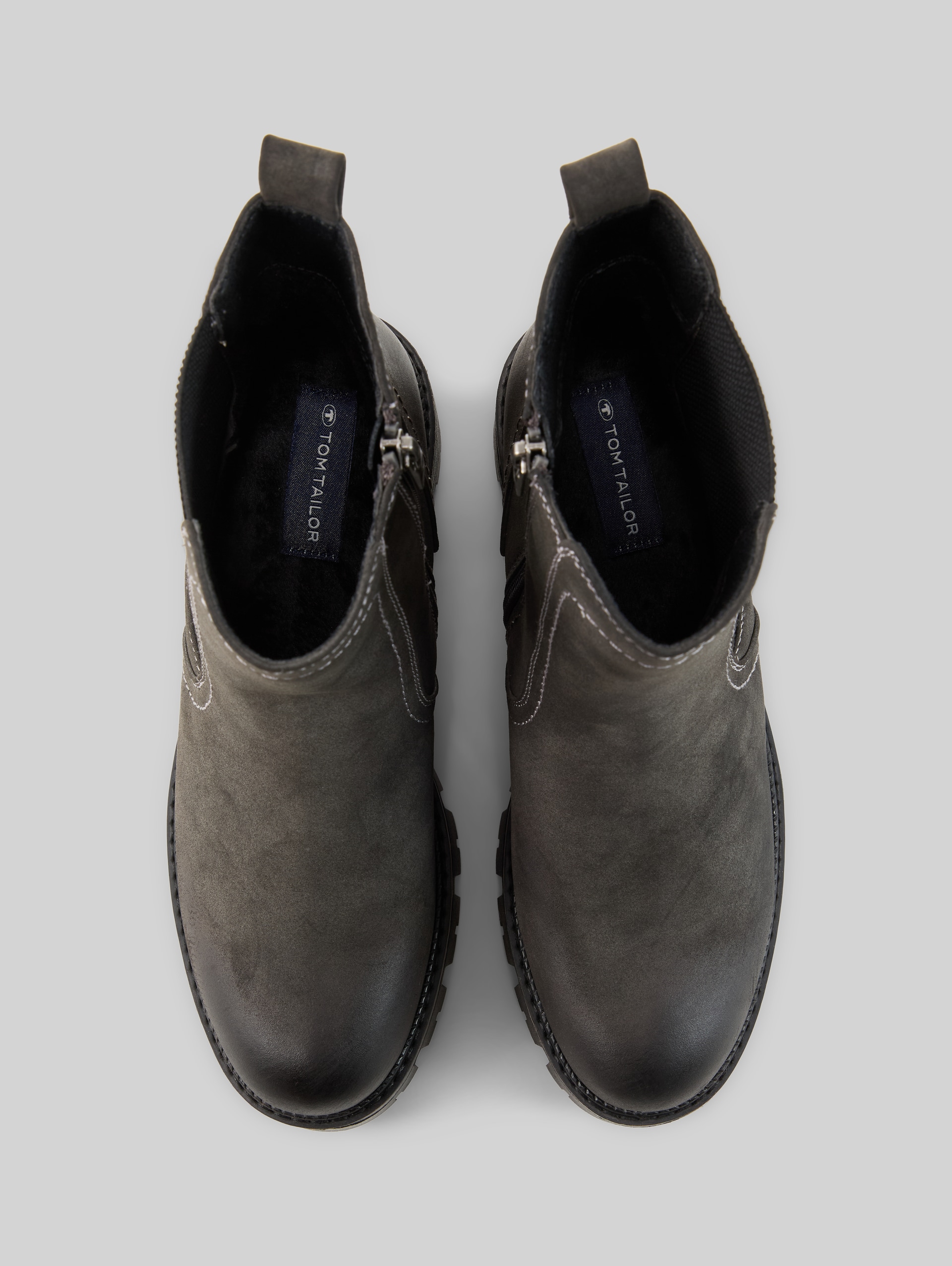 Wasserfeste Stiefeletten mit Blockabsatz - coal - Produkt-Ansicht von oben 