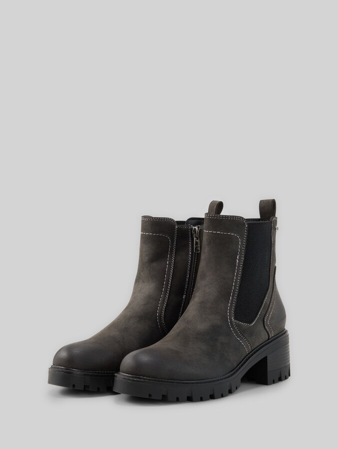 Bottines imperméables à talon bloc par Women, coal