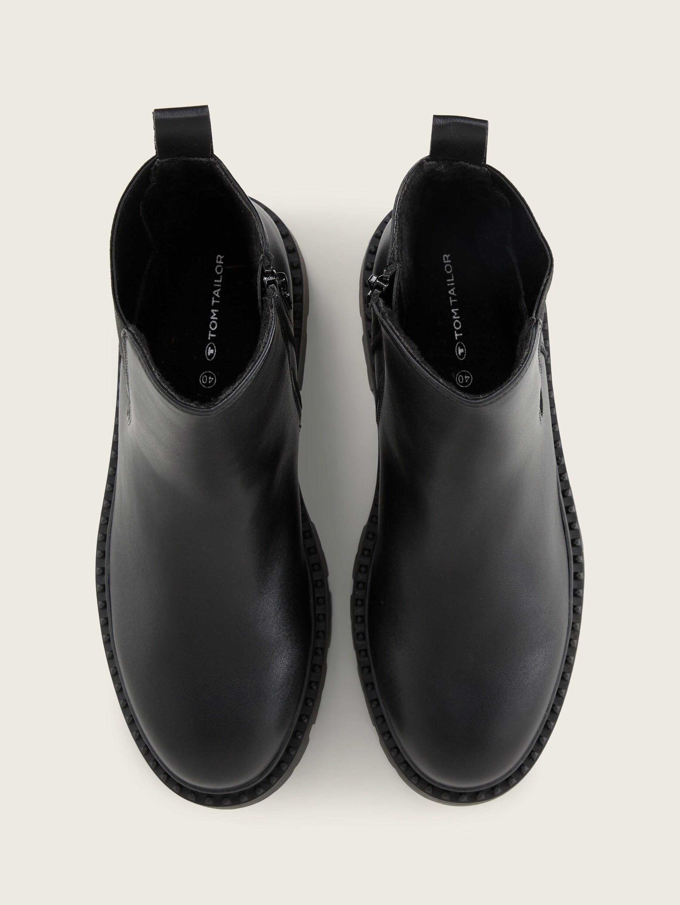 Bottines fourrées en similicuir - black_1 - 