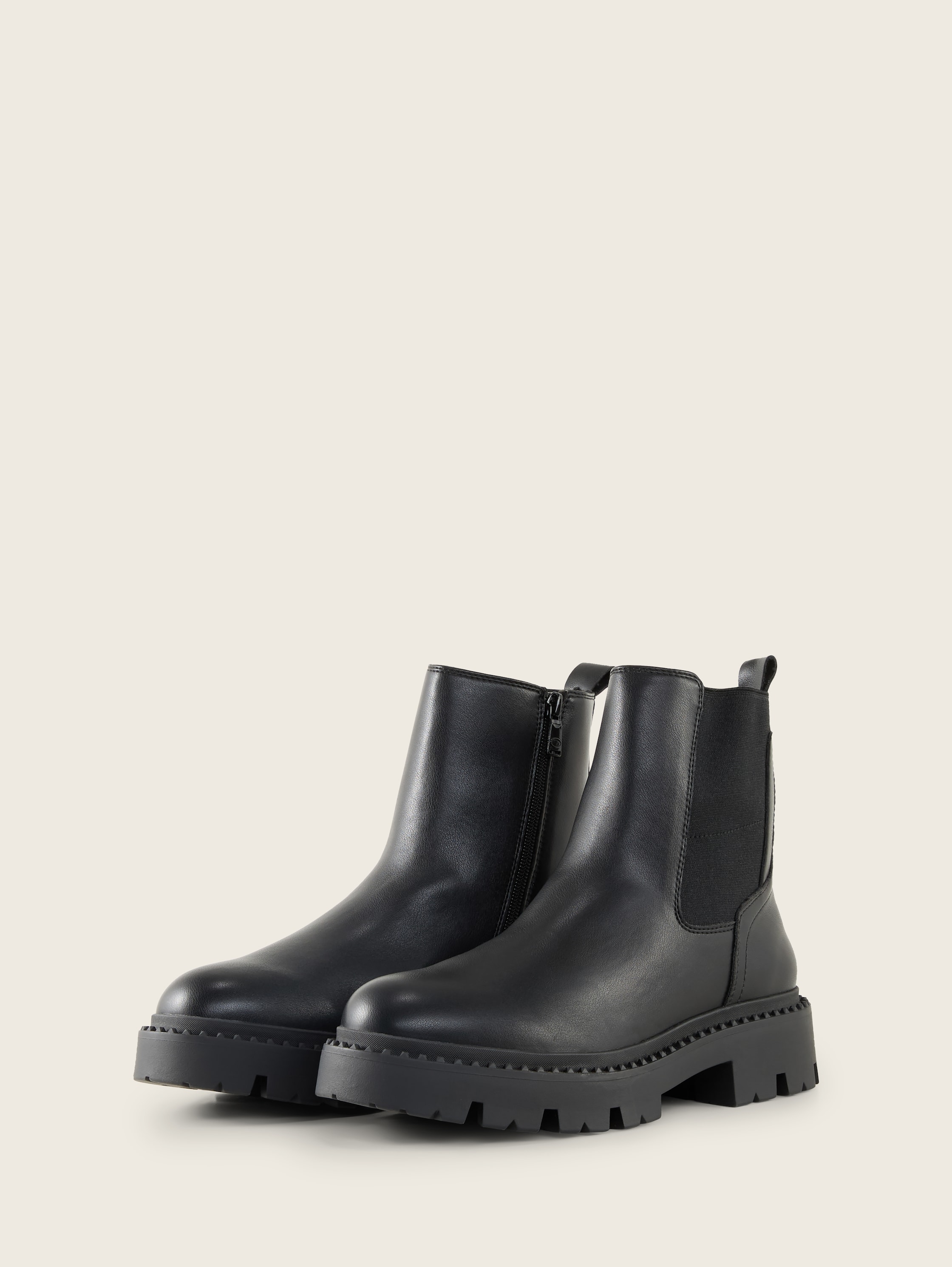 Bottines fourrées en similicuir - black_1 - 