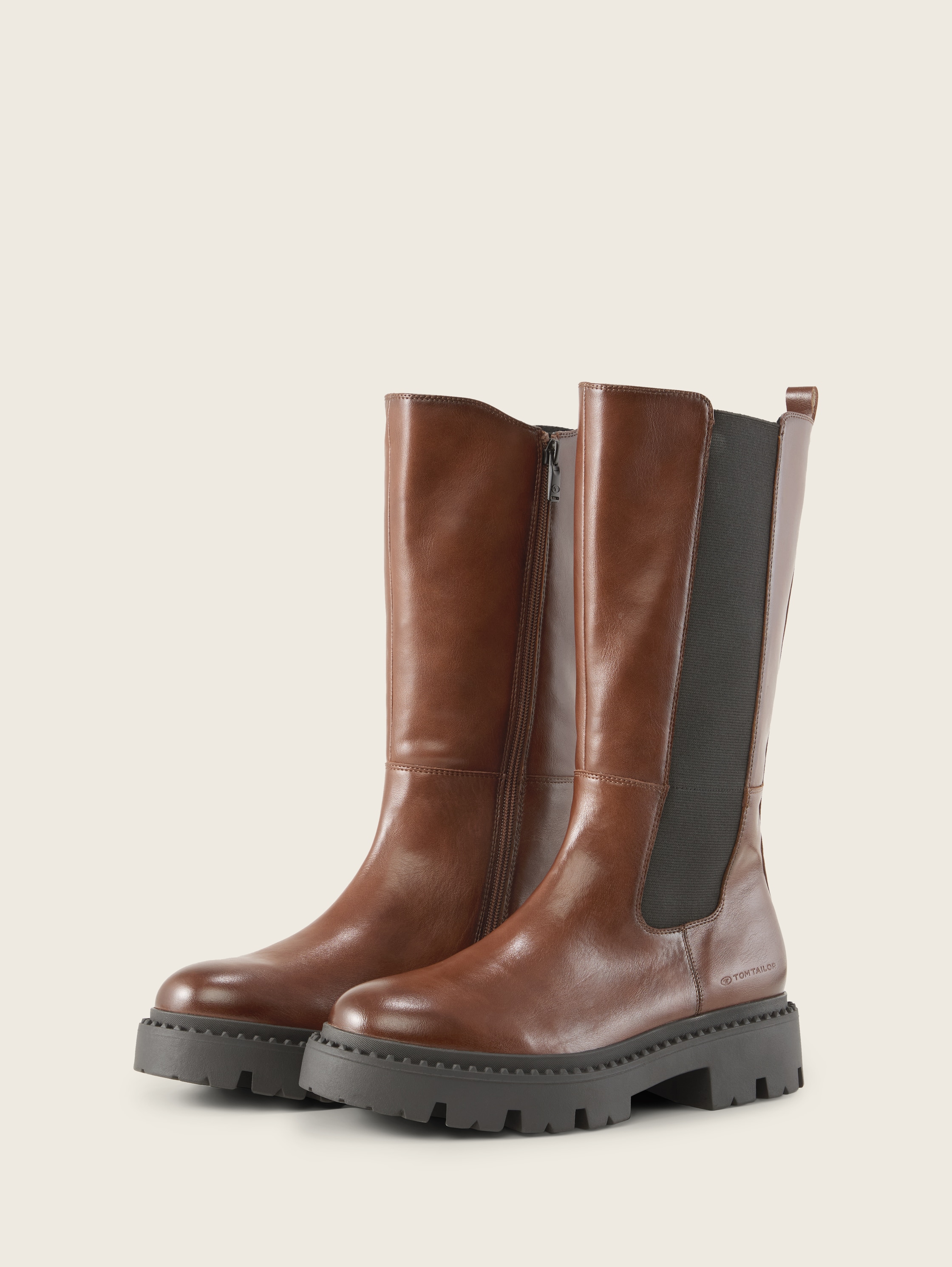 Gefütterte Stiefel - brandy - 