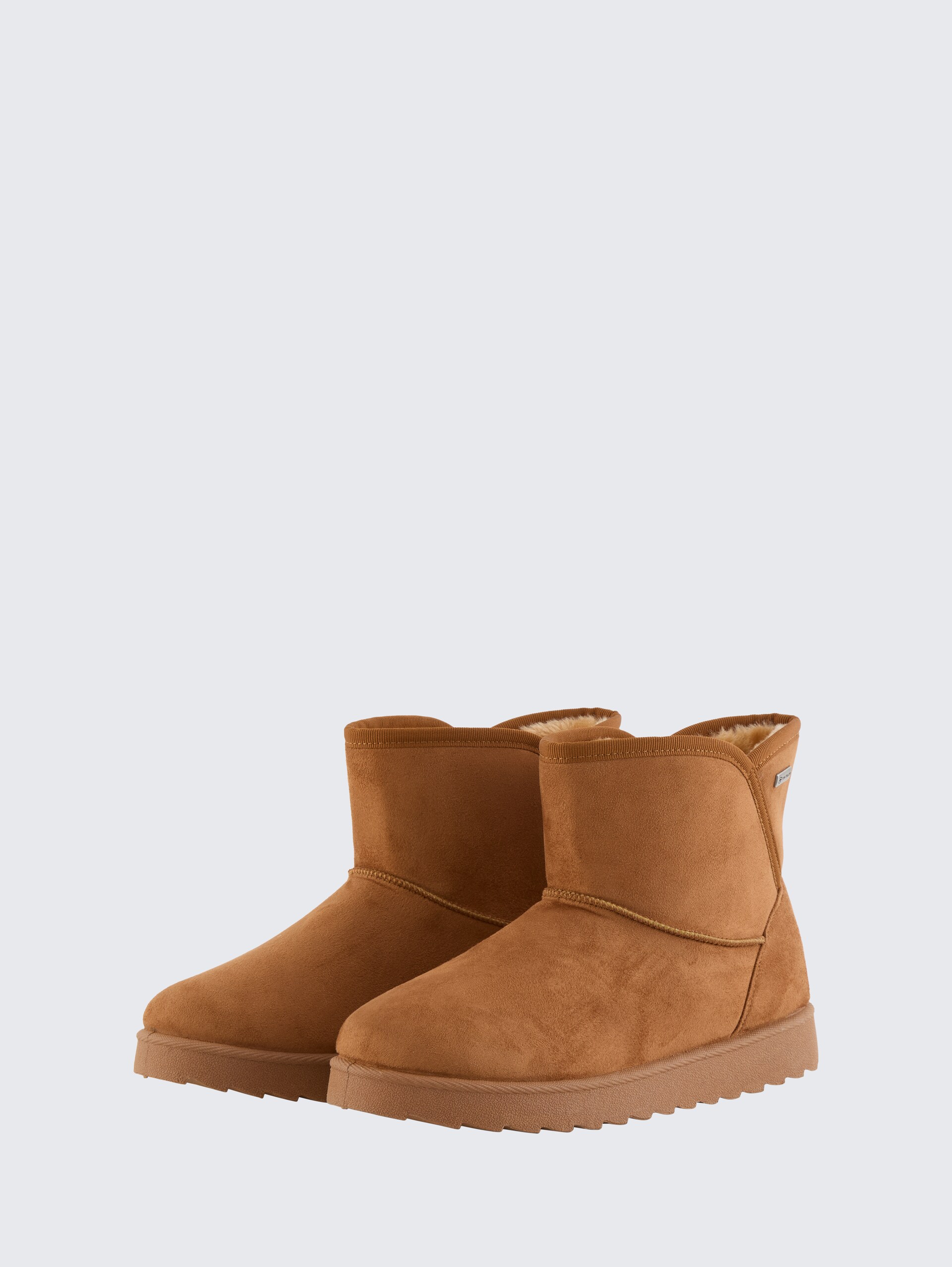 Gefütterte Schneestiefel - cognac - seitliche Produkt-Ansicht