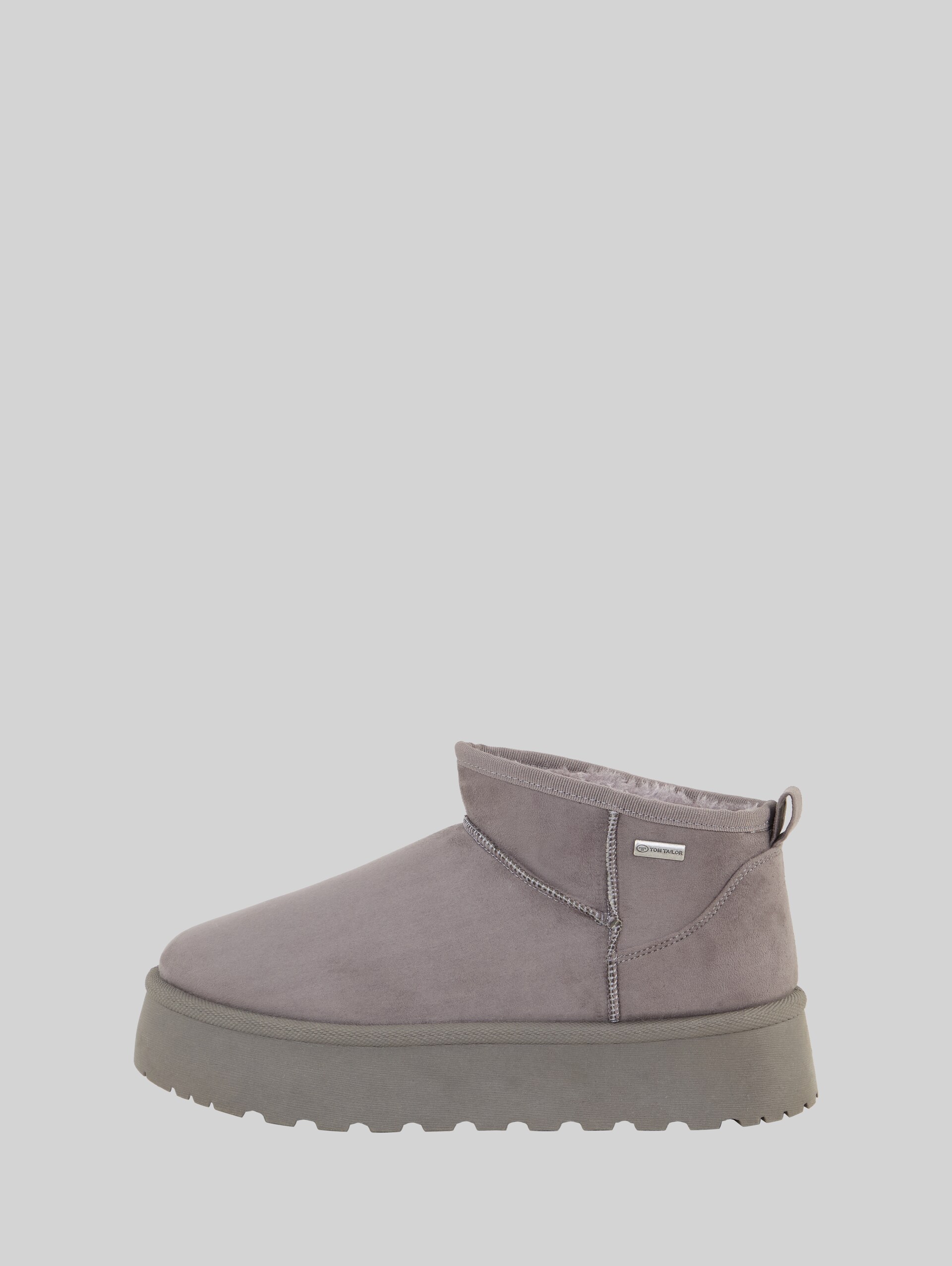 Bottines de neige à semelle compensée - dk.grey - vue latérale du produit