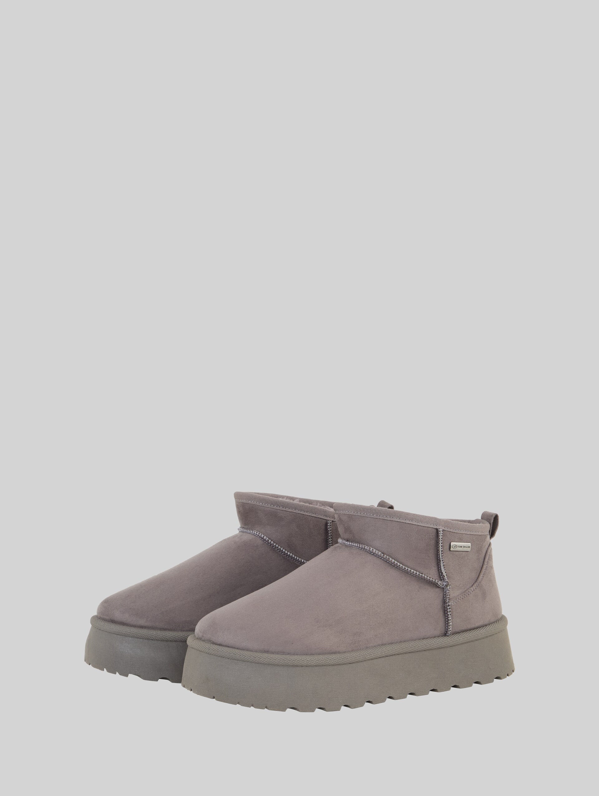 Bottines de neige à semelle compensée - dk.grey - vue latérale du produit