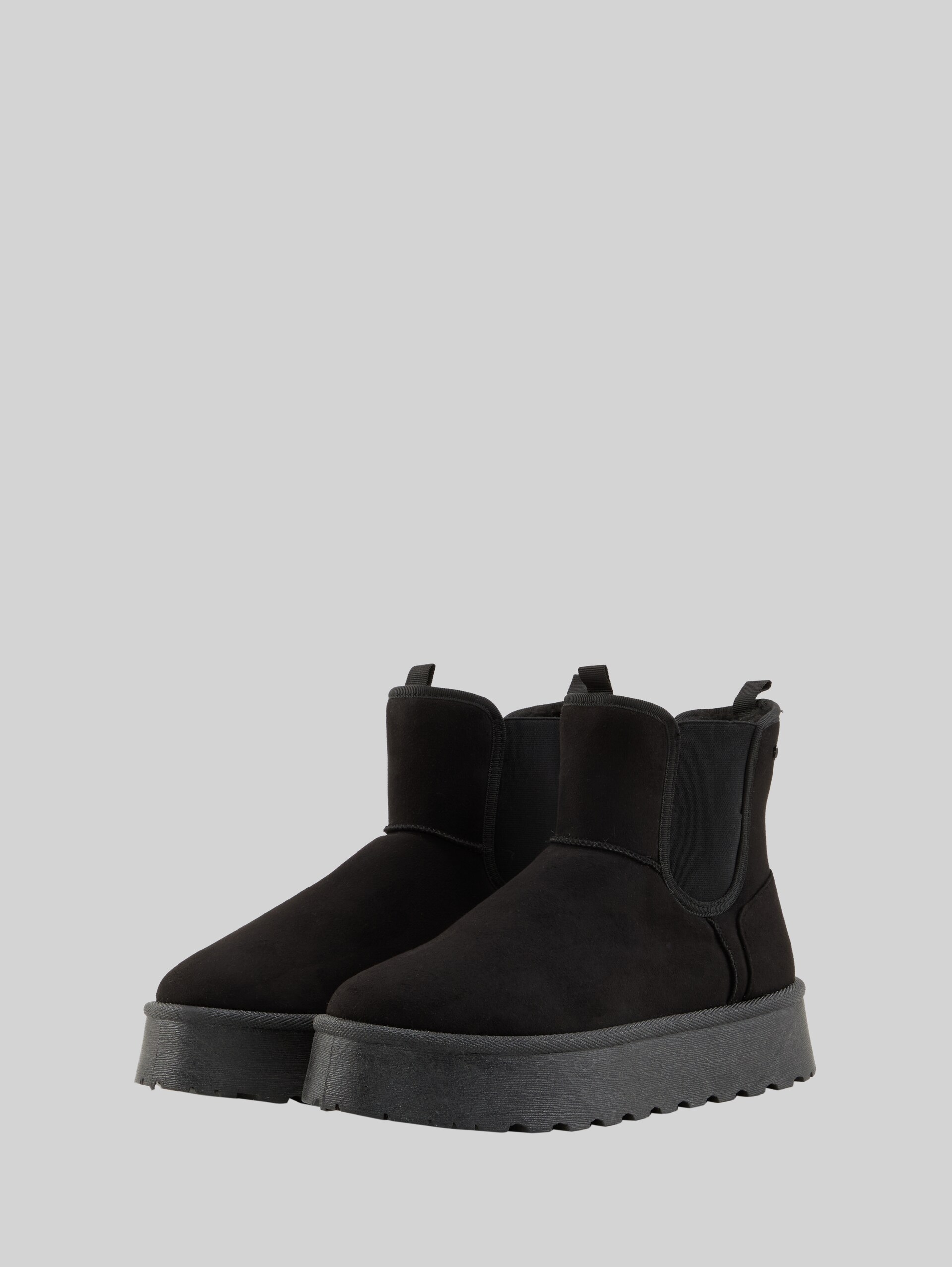 Schneestiefeletten mit Plateau-Sohle - black - seitliche Produkt-Ansicht