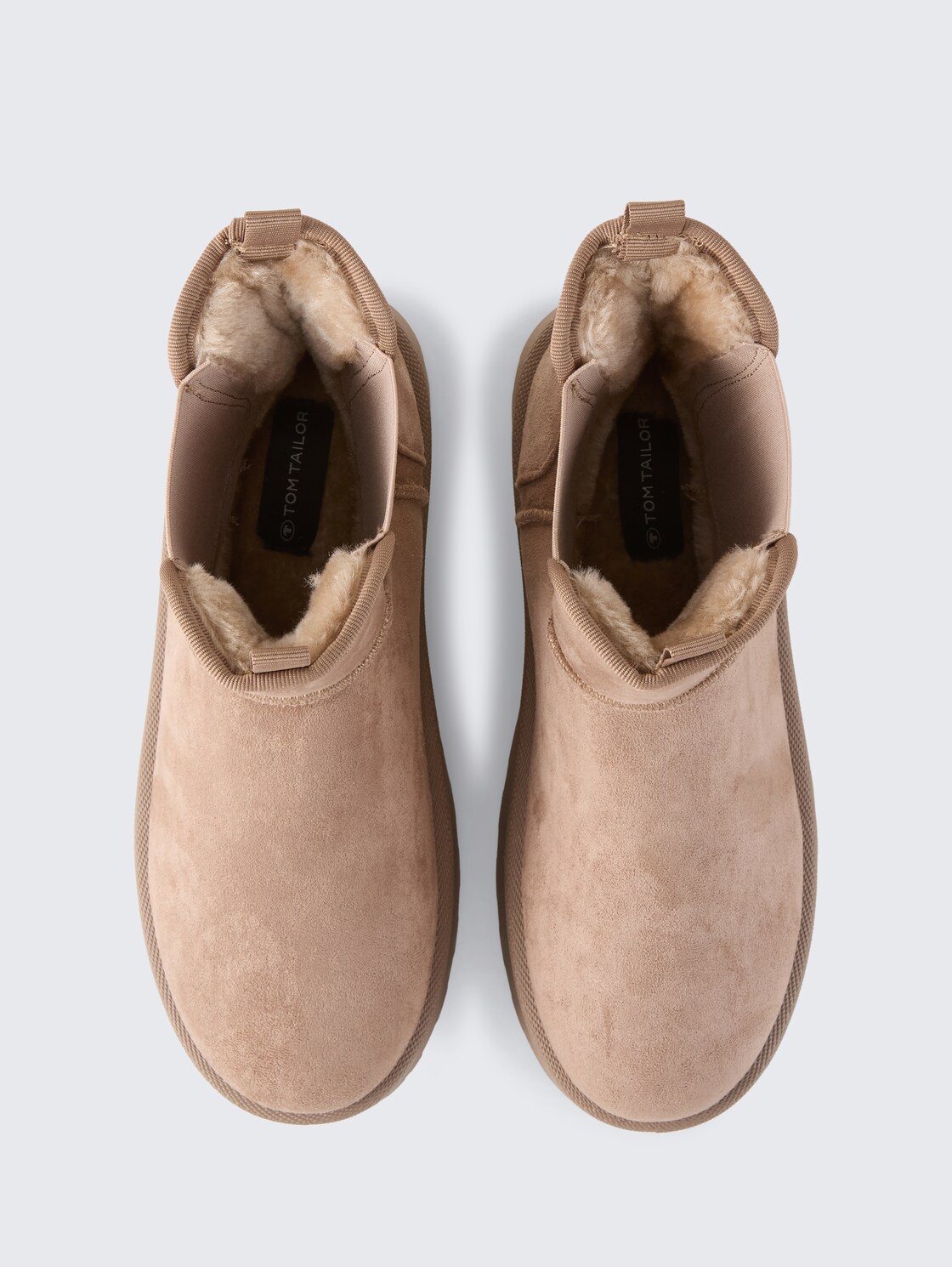 Gefütterte Schneestiefel mit Plateau-Sohle - old rose - Produkt-Ansicht von oben 