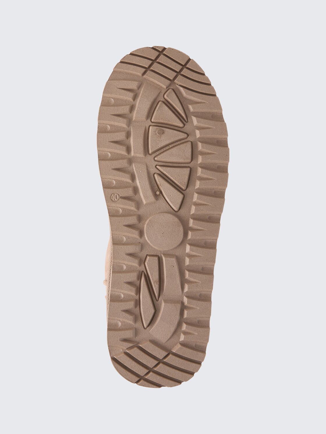 Gefütterte Schneestiefel mit Plateau-Sohle - old rose - Produkt-Ansicht Sohle