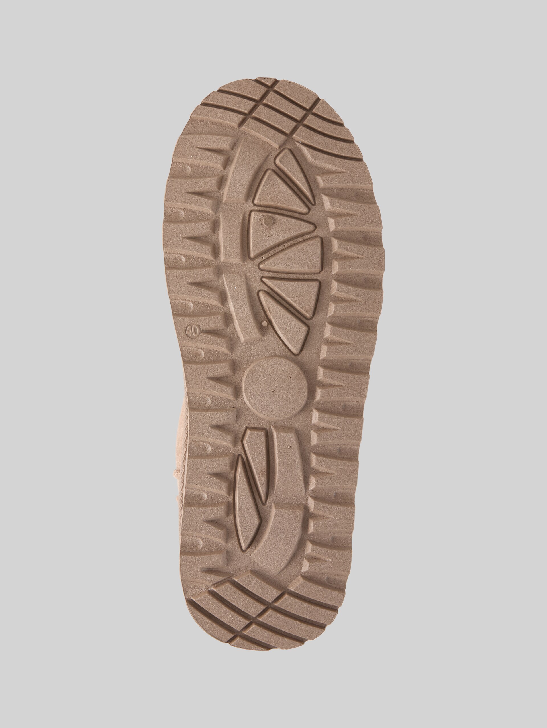 Lined snow boots with platform sole - old rose - Product view sole 