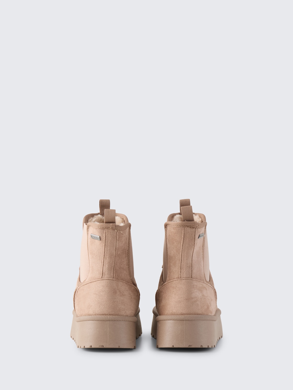 Gefütterte Schneestiefel mit Plateau-Sohle - old rose - Produkt-Rückansicht