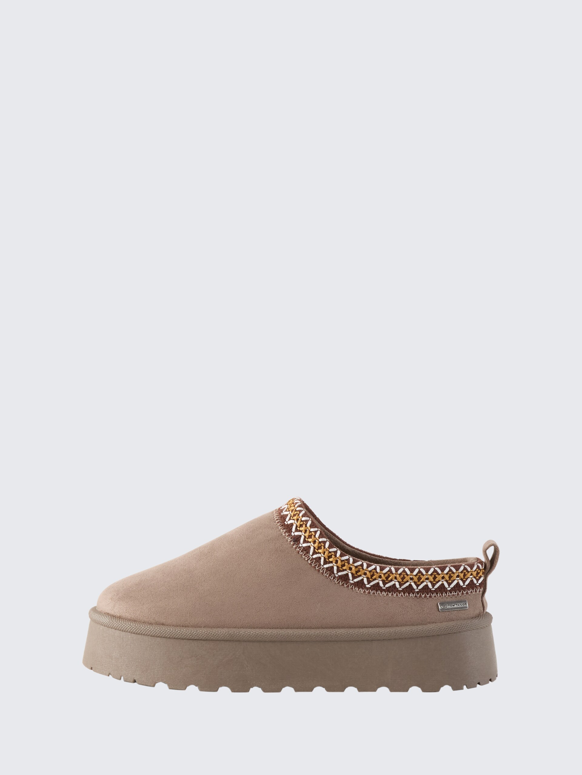 Gefütterte Slipper mit Plateau-Sohle - mud - seitliche Produkt-Ansicht