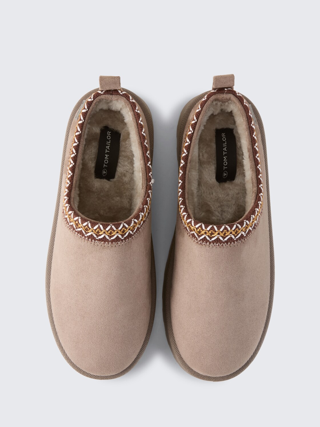 Gefütterte Slipper mit Plateau-Sohle - mud - Produkt-Ansicht von oben 