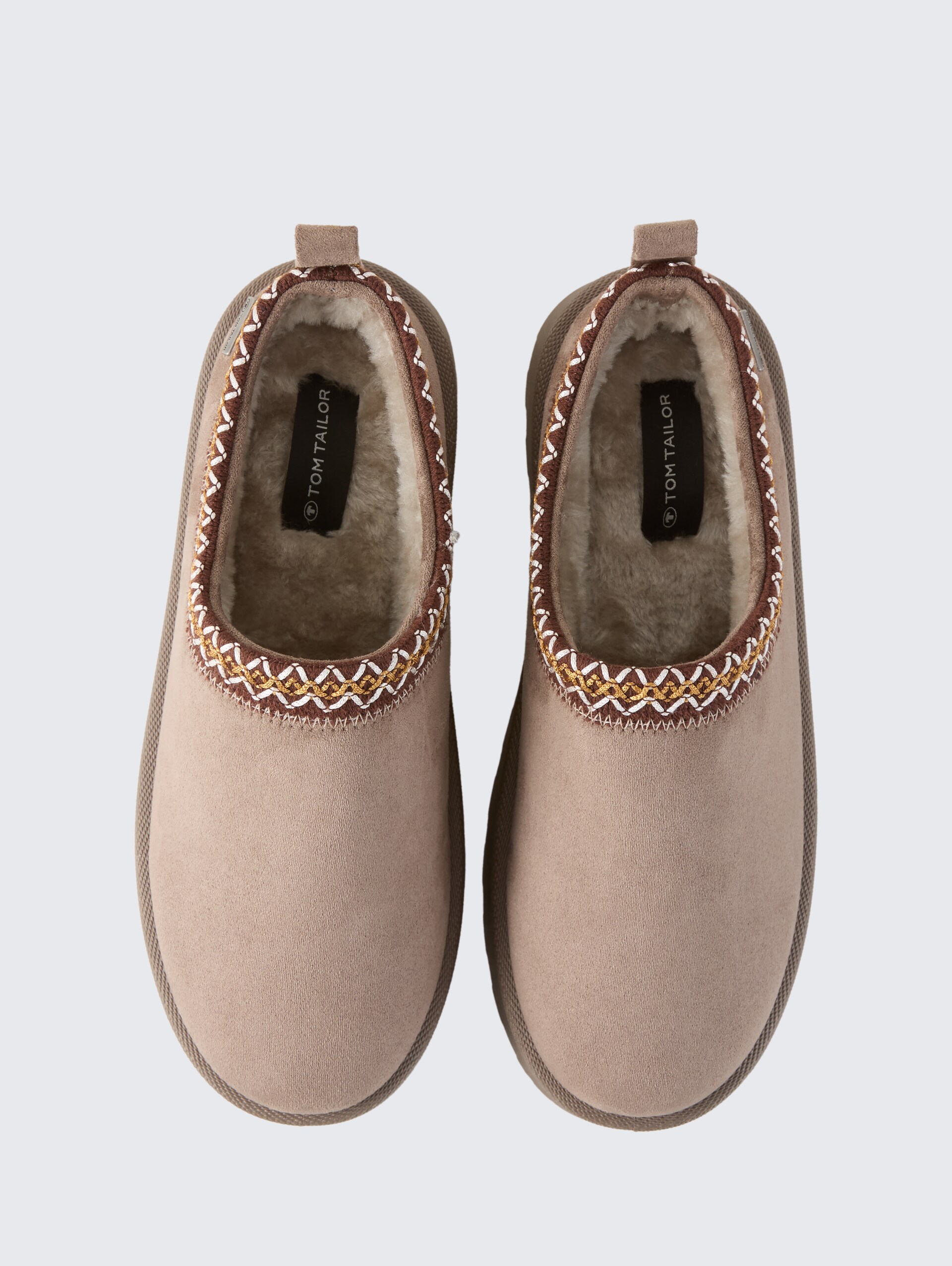 Gefütterte Slipper mit Plateau-Sohle - mud - Produkt-Ansicht von oben 