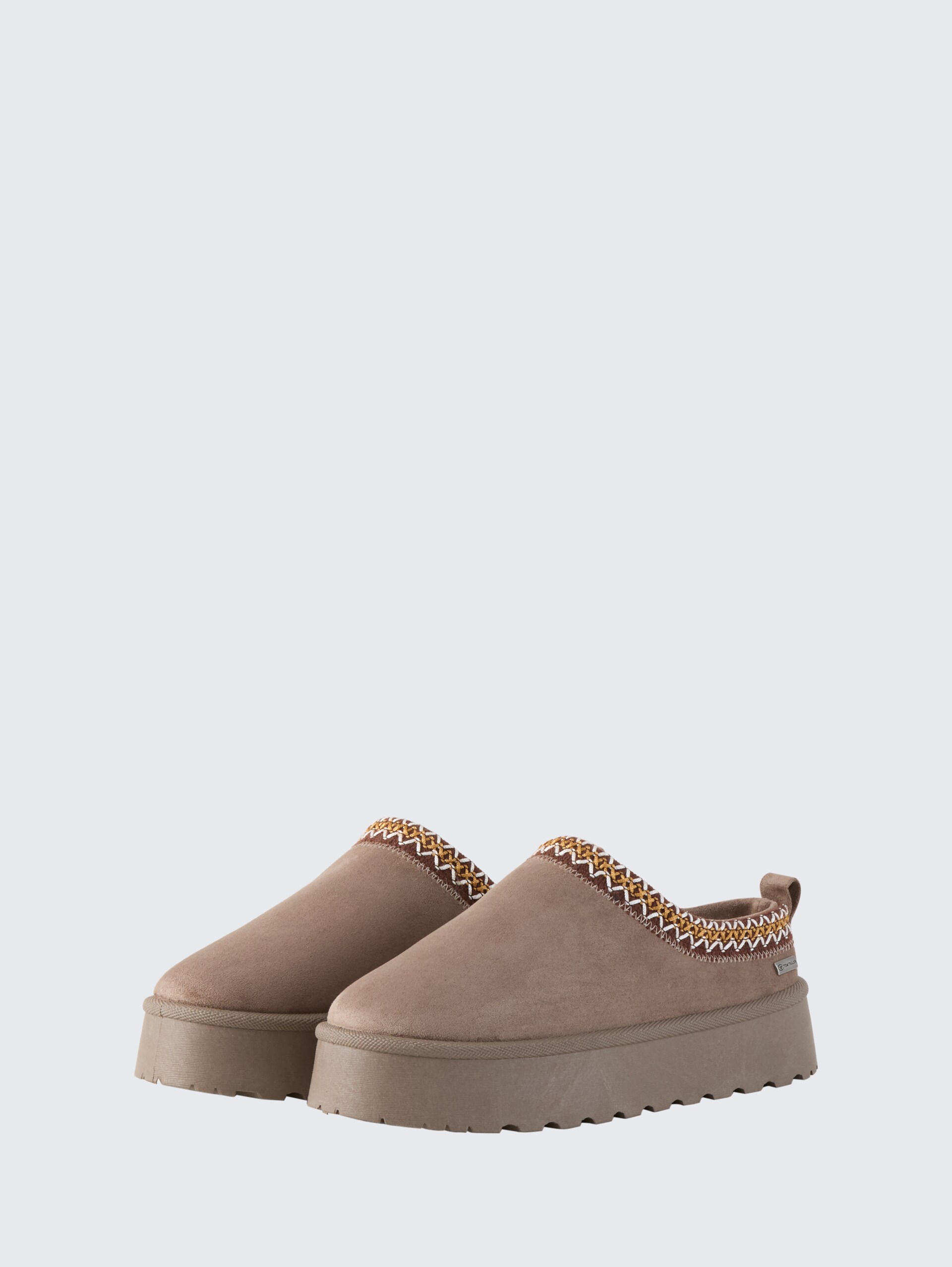 Gefütterte Slipper mit Plateau-Sohle - mud - seitliche Produkt-Ansicht