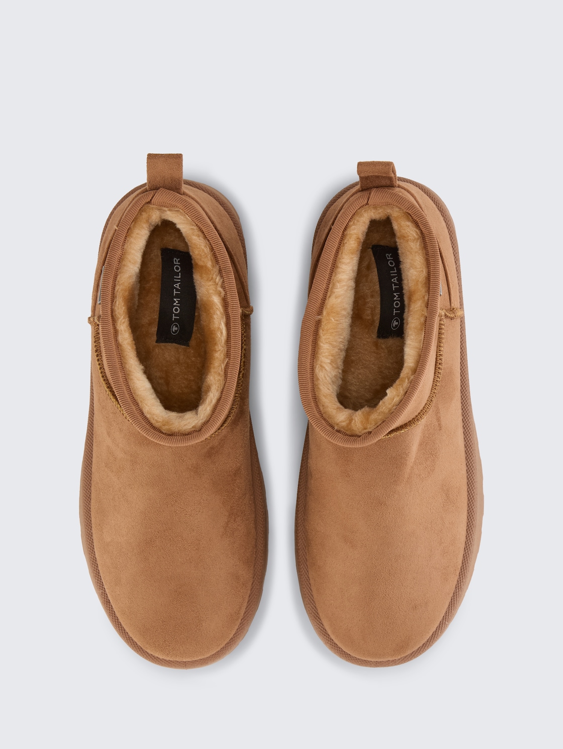 Gefütterte Schneestiefeletten mit Plateau-Sohle - hazel - Produkt-Ansicht von oben 