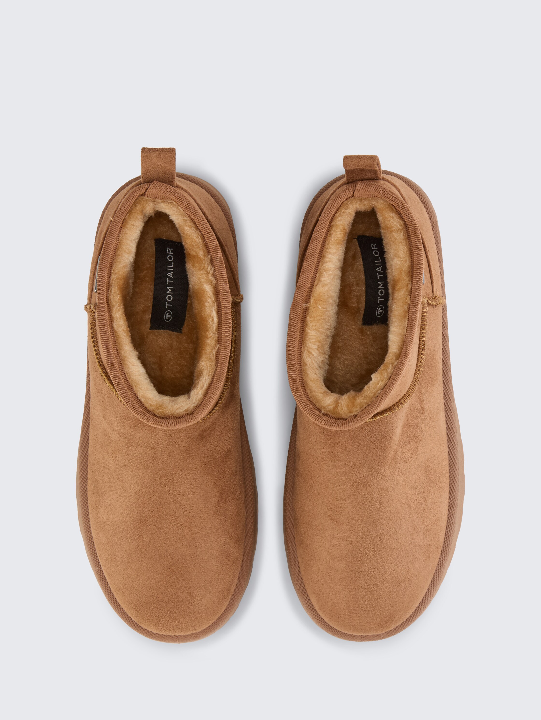 Gevoerde sneeuw enkellaarsjes met plateauzool - hazel - 