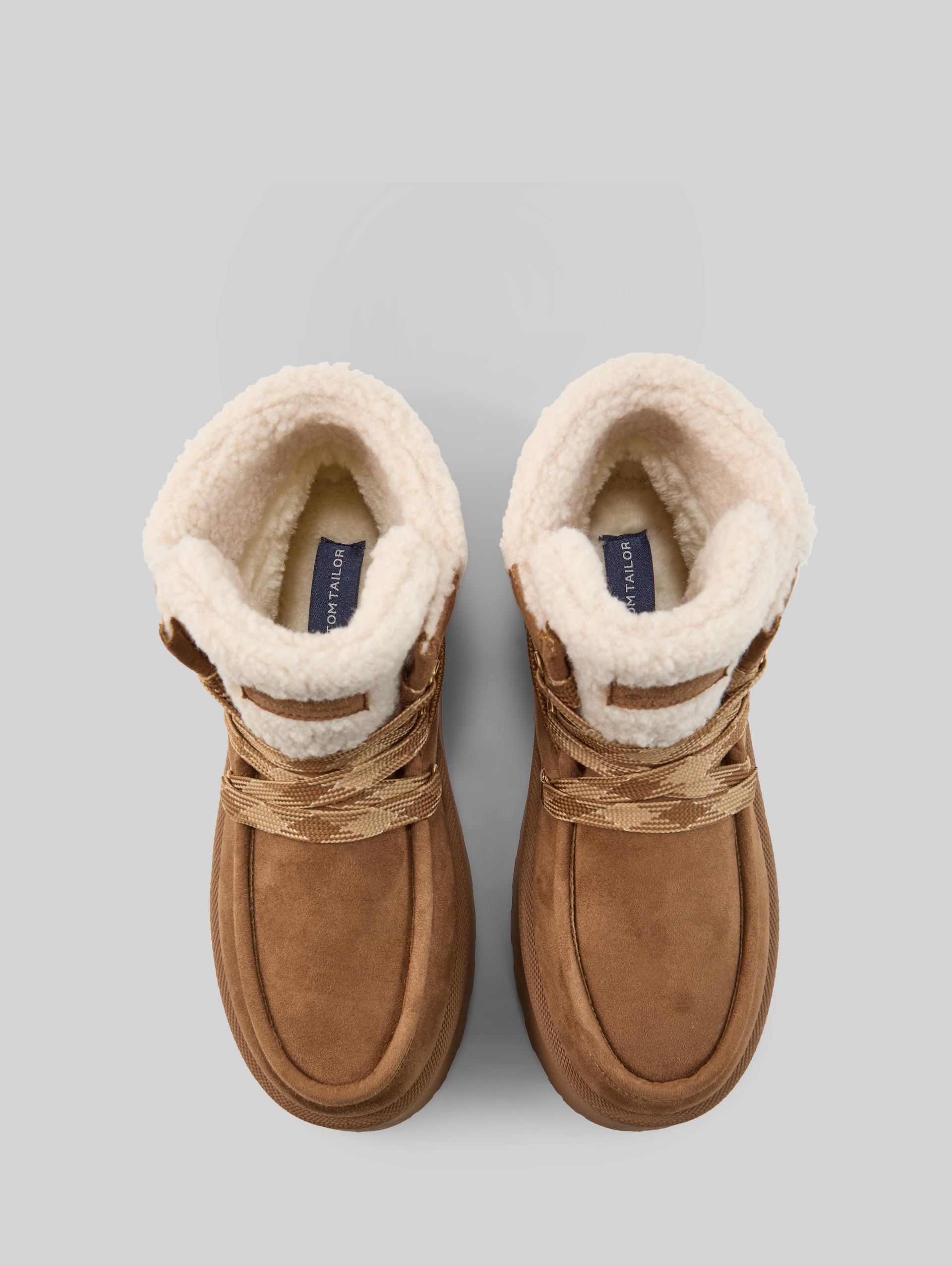 Sneeuwlaarsjes met imitatiebont - hazel - Bovenaanzicht product 