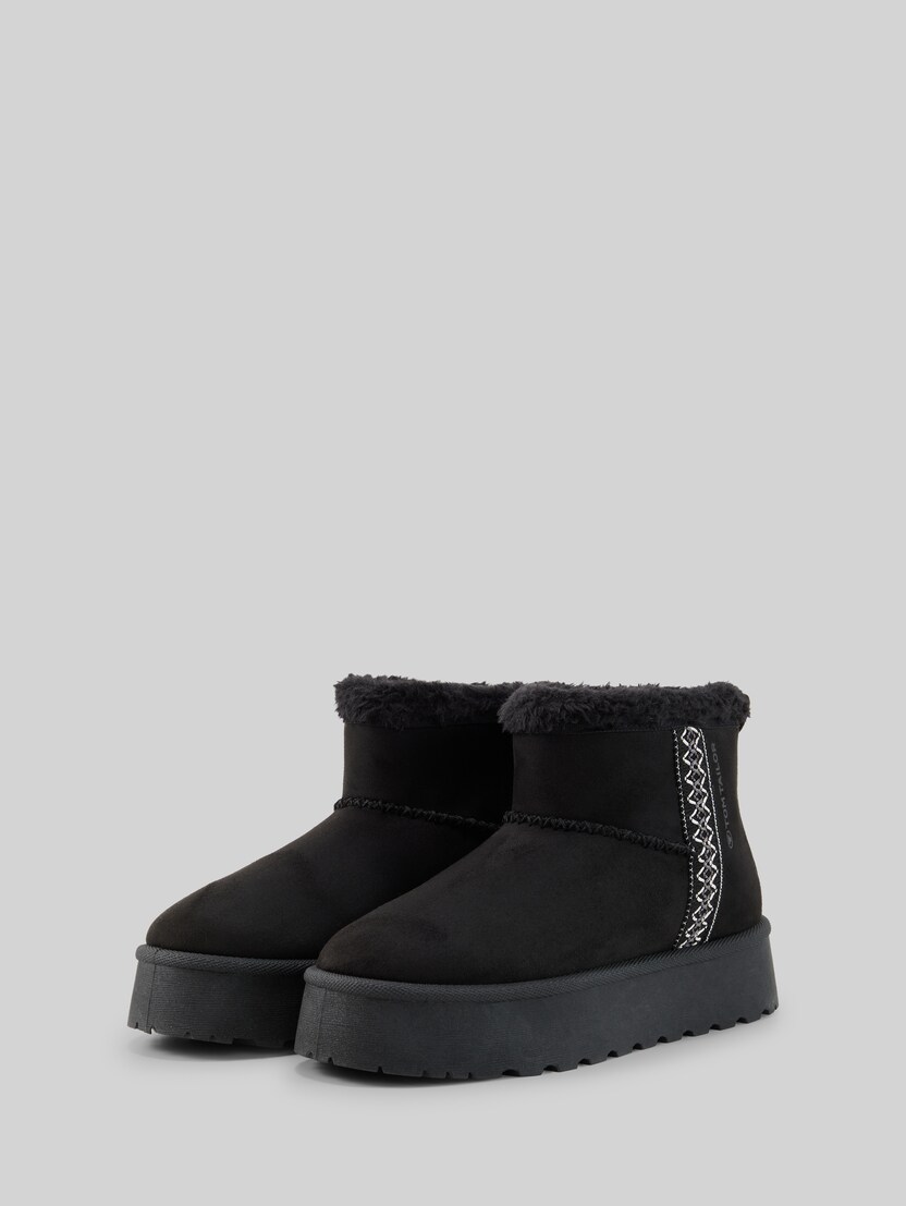 Sneeuwlaarsjes met borduursel door Women, black