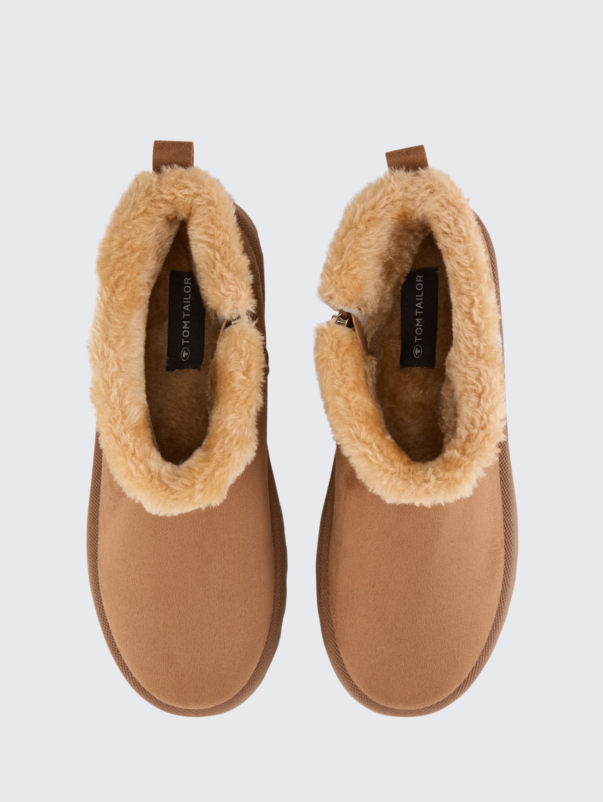 Gefütterte Schneestiefeletten mit Plateau-Sohle - hazel - Produkt-Ansicht von oben 