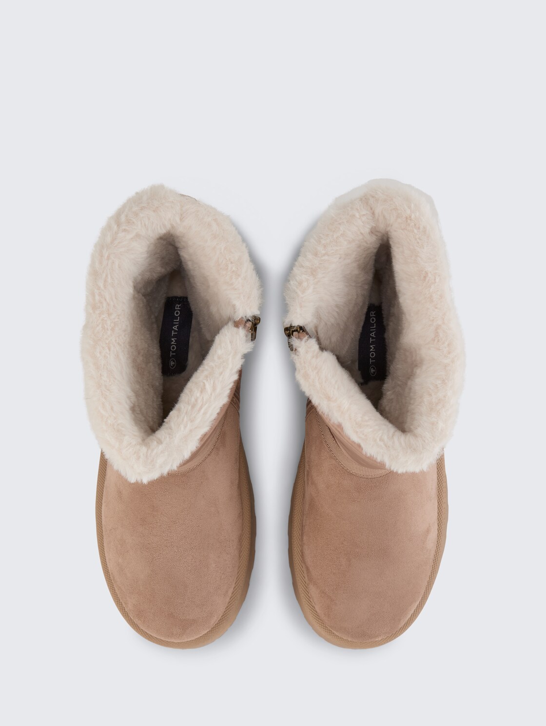 Gefütterte Schneestiefel mit Wattierung - beige - Produkt-Ansicht von oben 