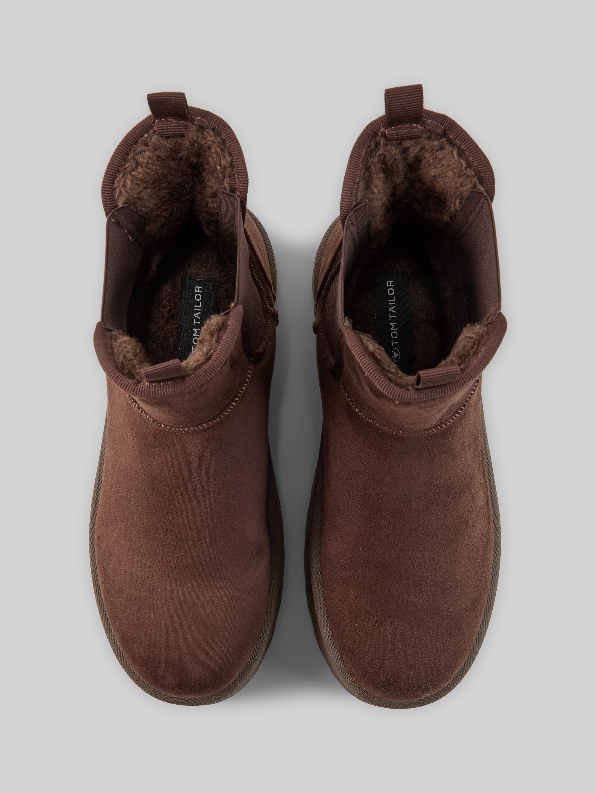 Bottines de neige à semelle compensée - mokka - Vue du produit du haut