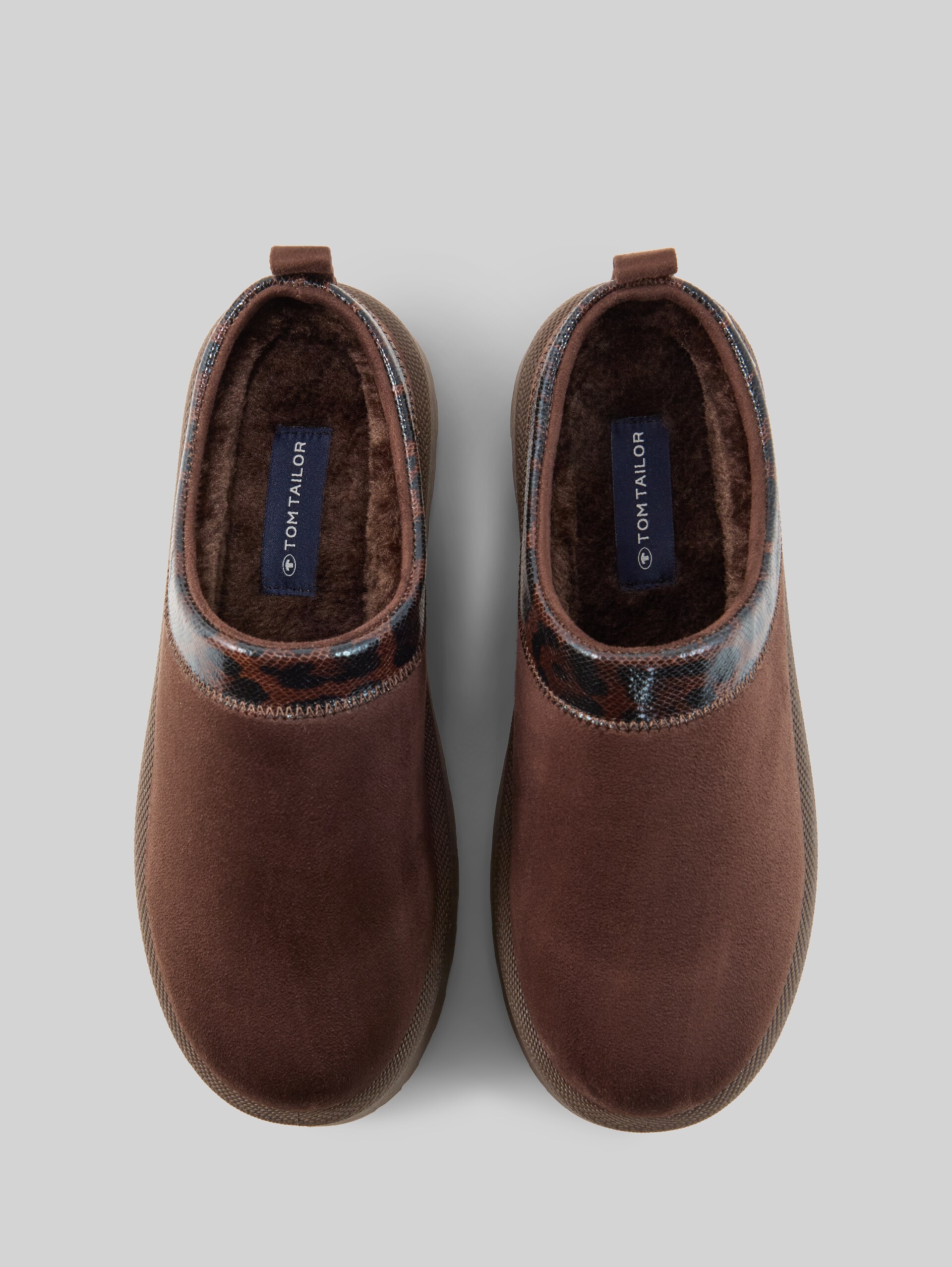 Mocassins doublés à semelle compensée - mokka - Vue du produit du haut