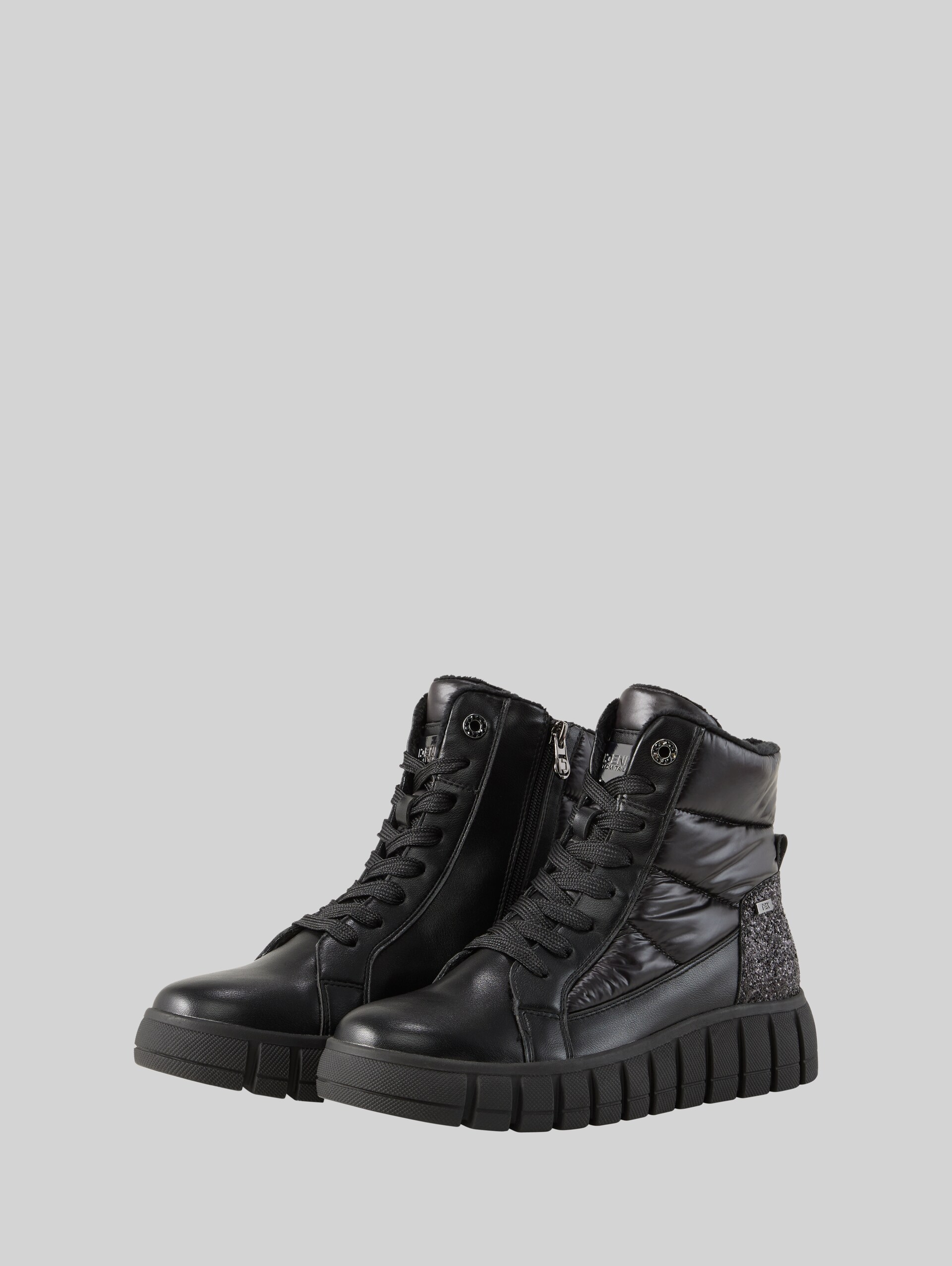 Bottines en mélange de matières - black - vue latérale du produit