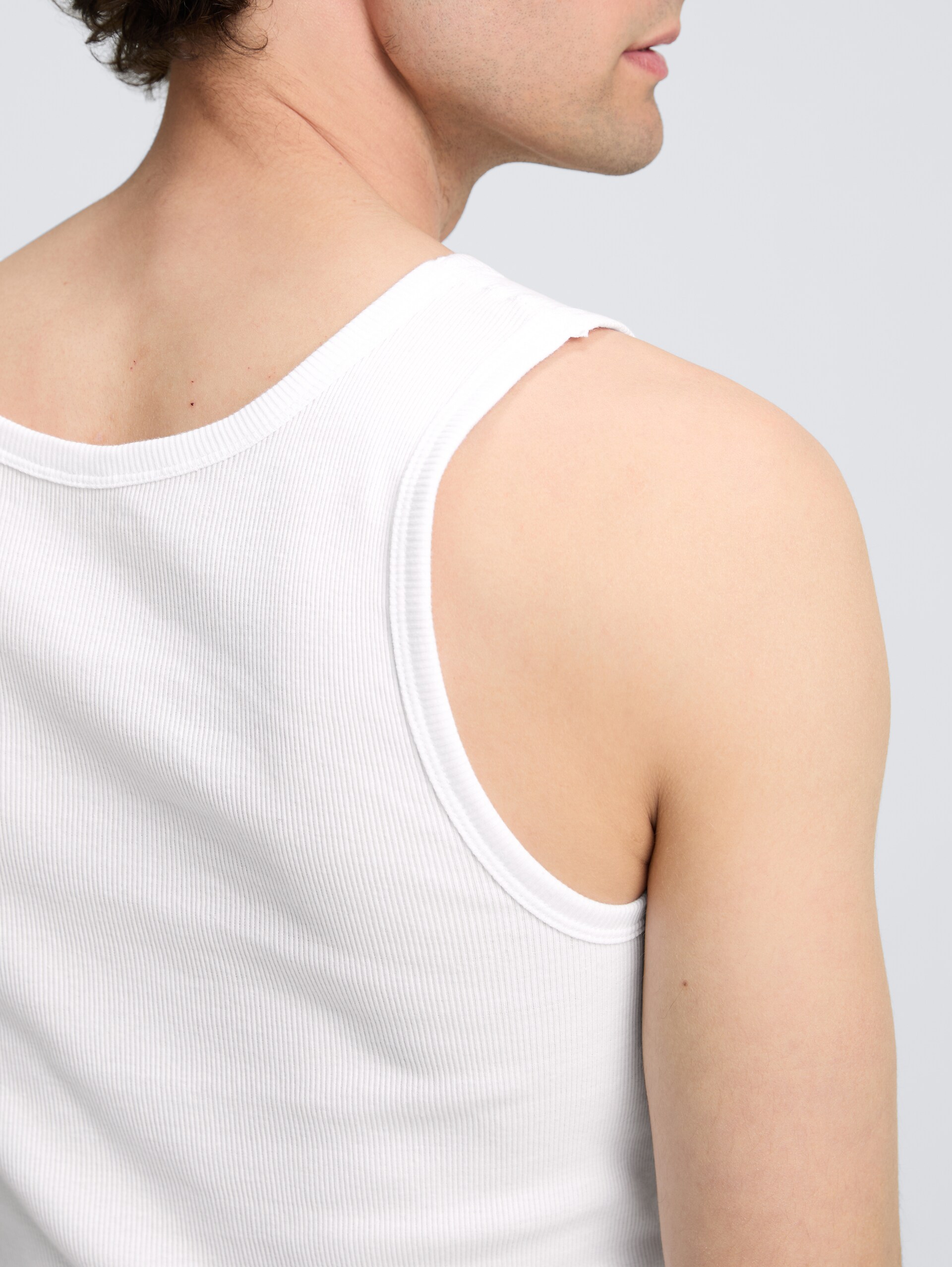 Tanktops met ribstructuur in een 2-pack - white - Detailaanzicht model