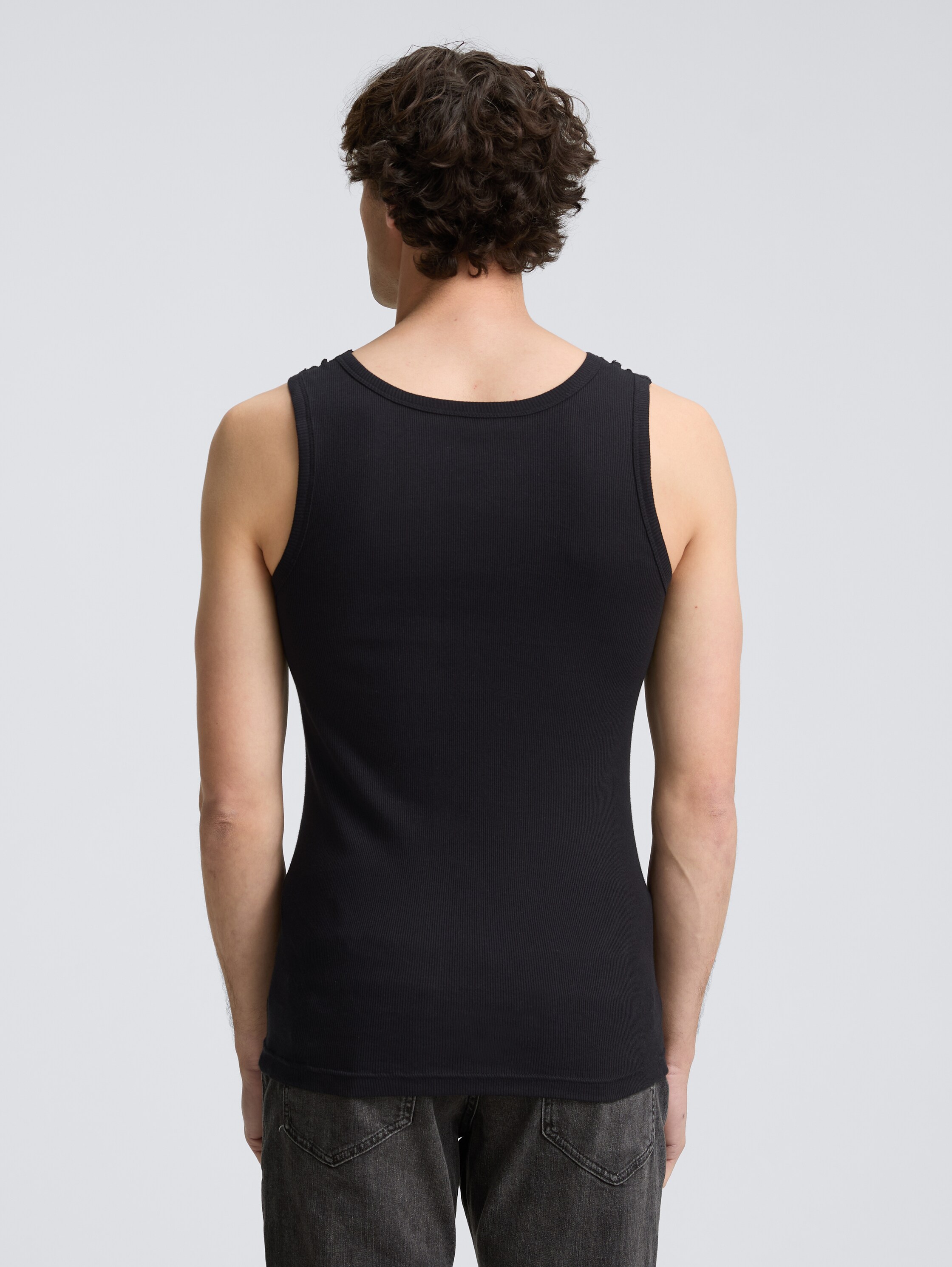 Tanktops mit Rippstruktur im 2er-Pack - black_uni - 