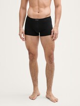 Kurze Boxershorts im 3er-Pack - black uni - Ausschnitt Model-Vorderansicht