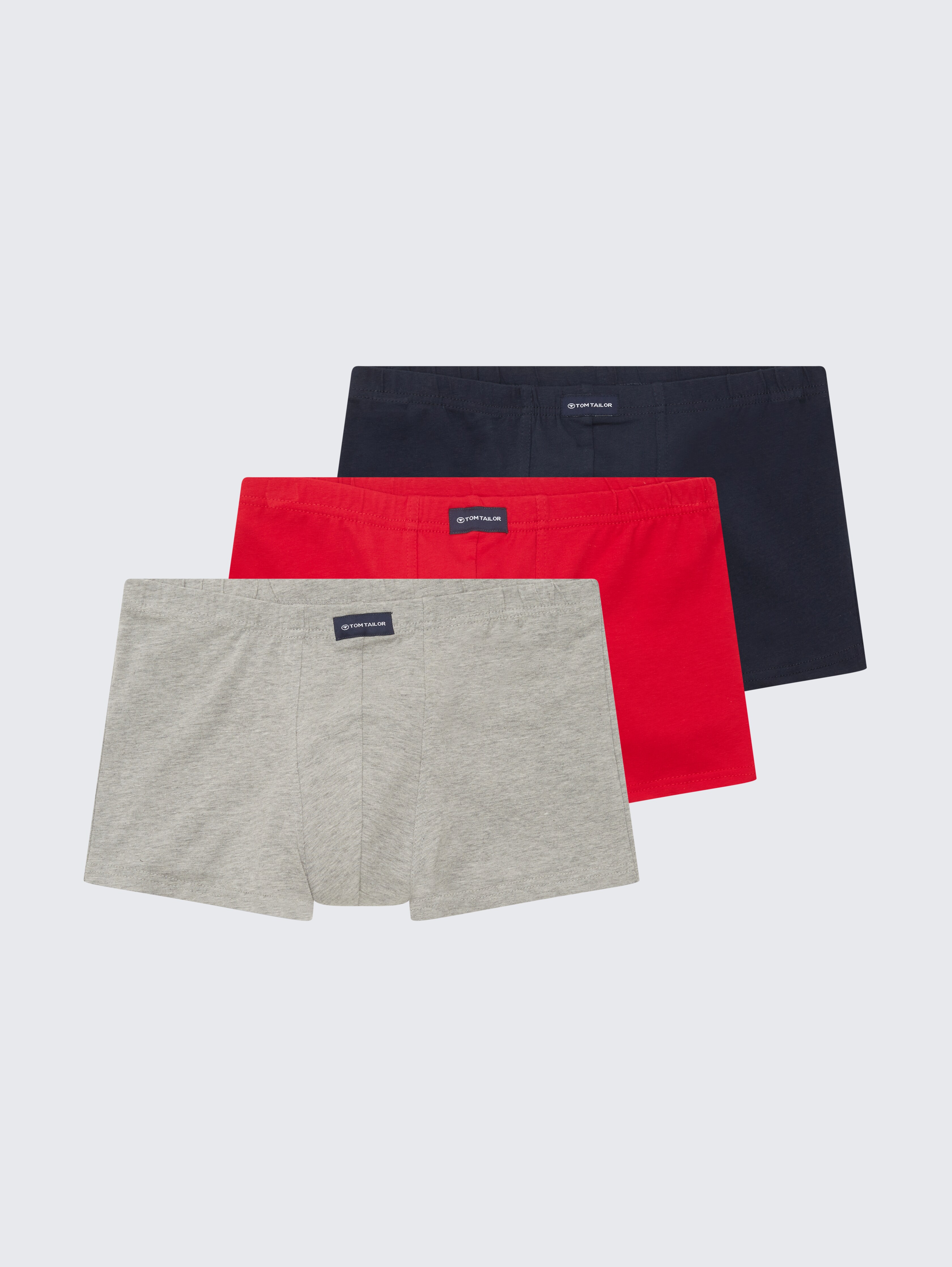 Kurze Boxershorts im 3er-Pack von Men, melange-red-navy