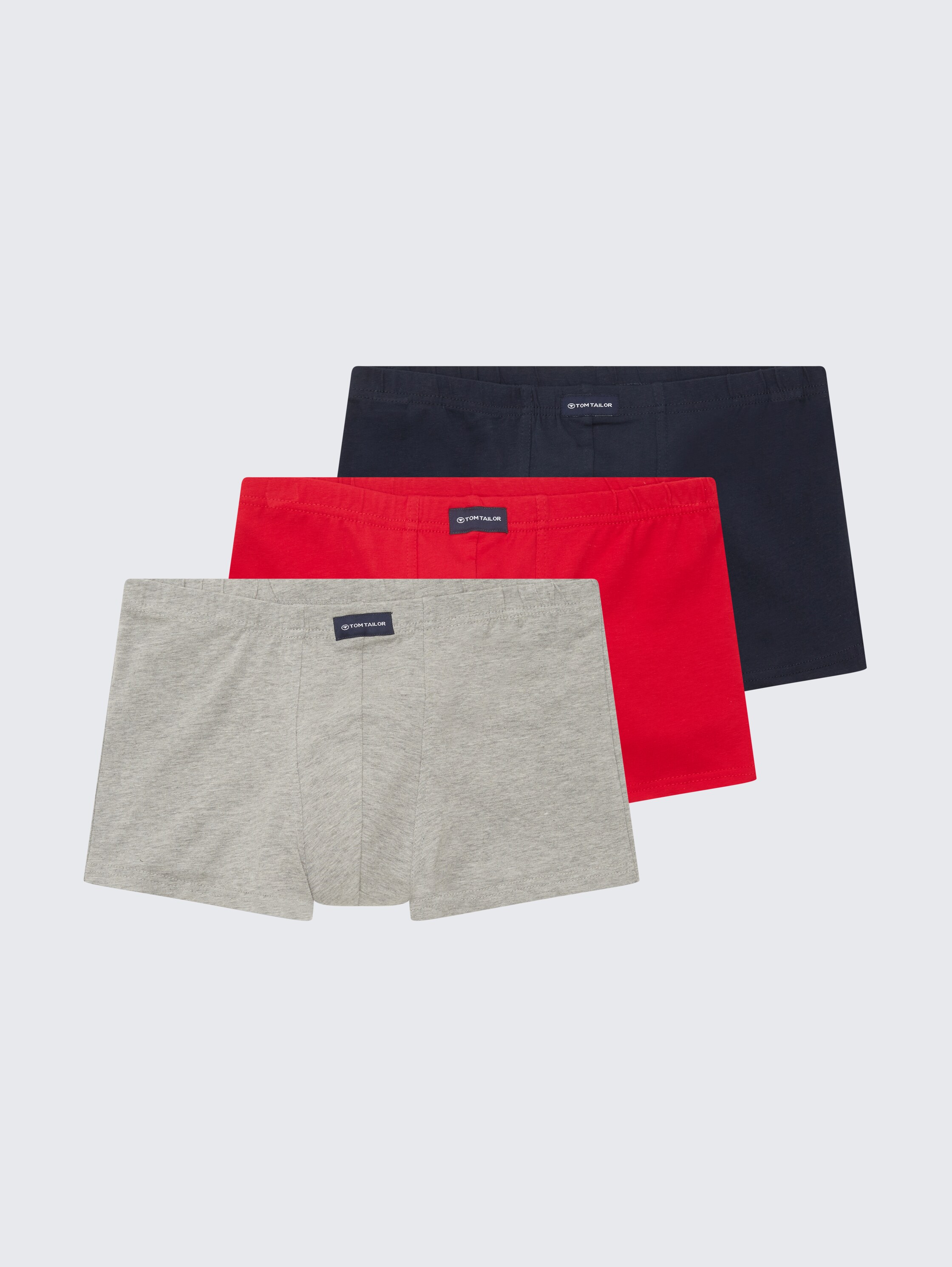 Kurze Boxershorts im 3er-Pack - melangerednavy - 