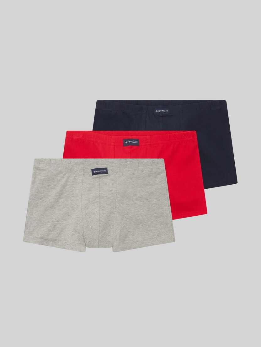 Korte boxershorts in een set van 3 door Men, melange-red-navy