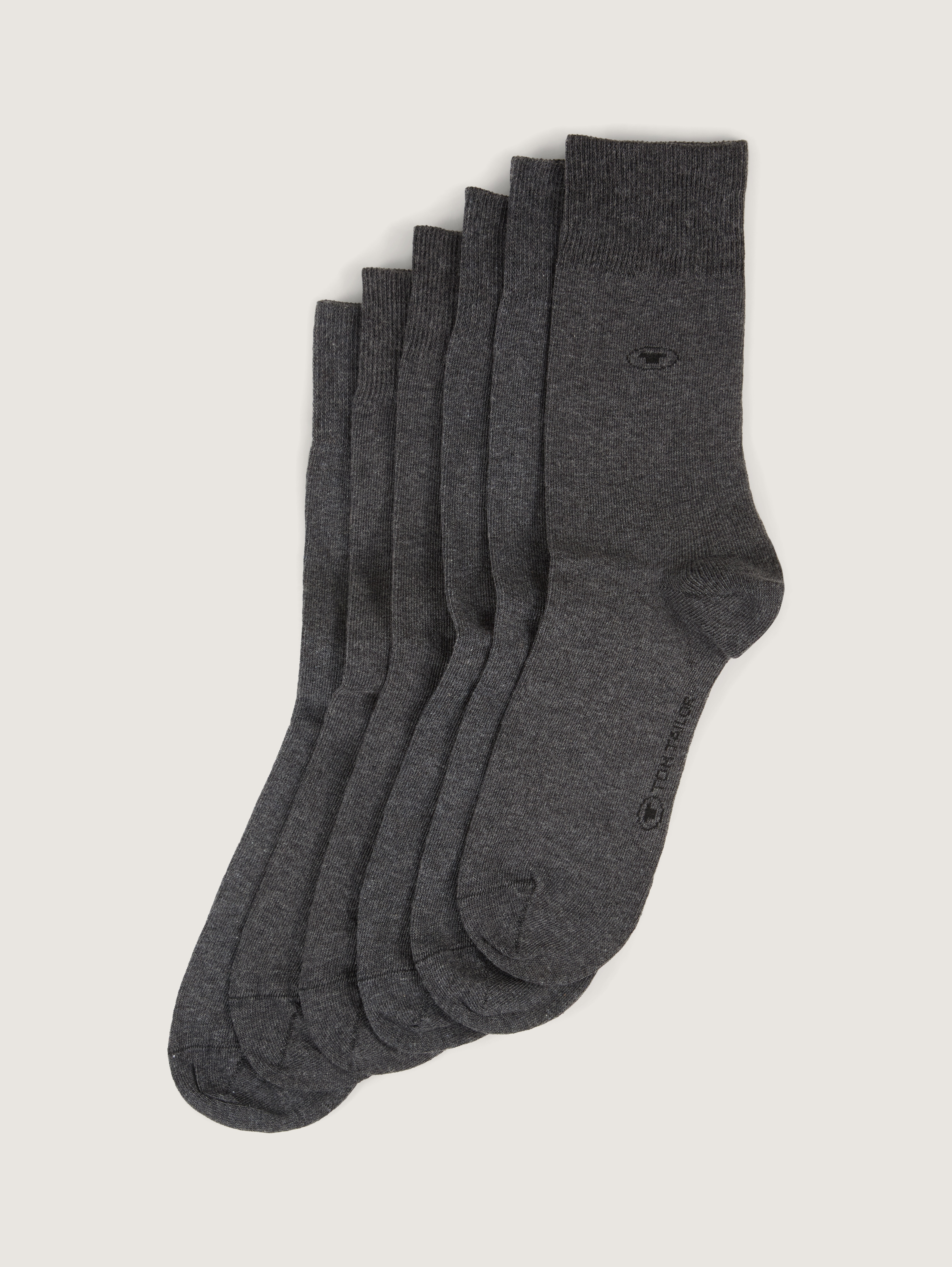 Socken im 6er-Pack von Men, anthracite melange