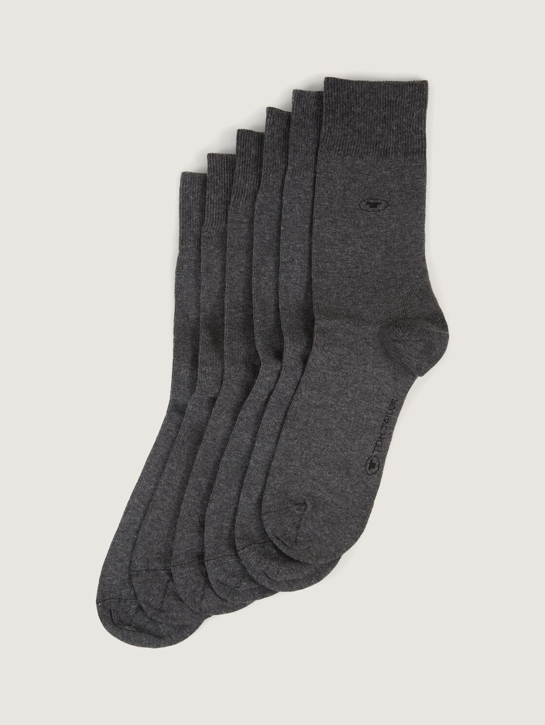 Socken im 6er-Pack - anthracite melange - seitliche Produkt-Ansicht