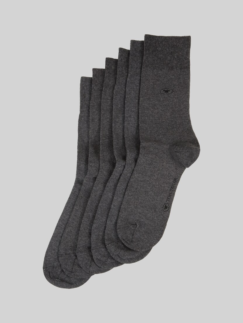 Socks in a pack of 6 by Men, anthracite melange