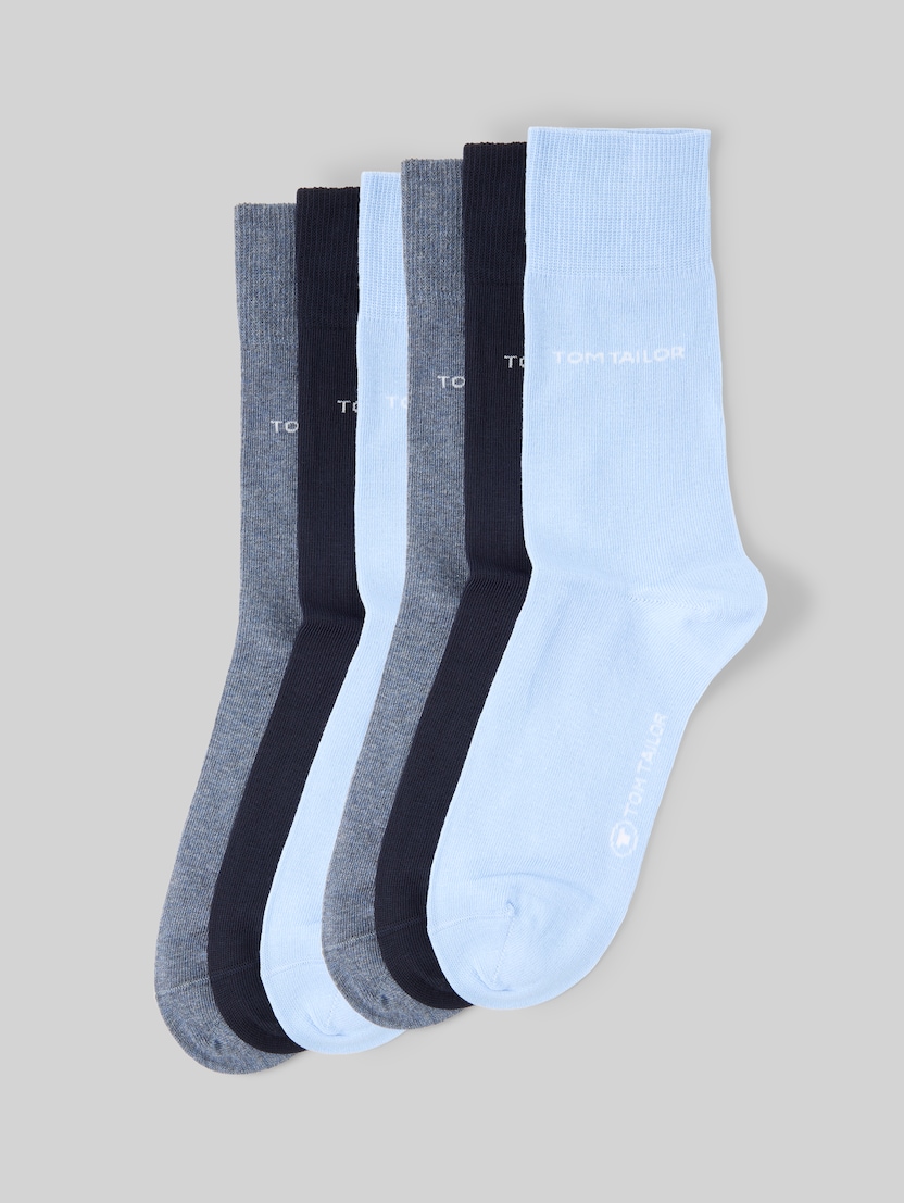 Sokken in een set van 6 door Men, deep denim melange