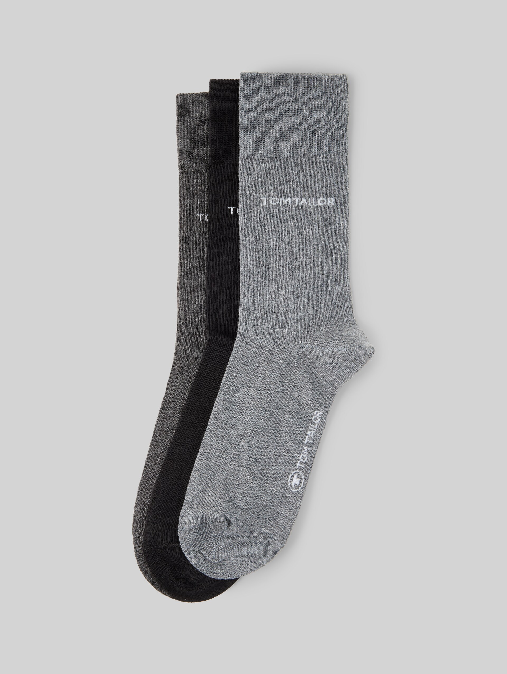 Sokken in een set van 6 - grey melange - zijaanzicht product