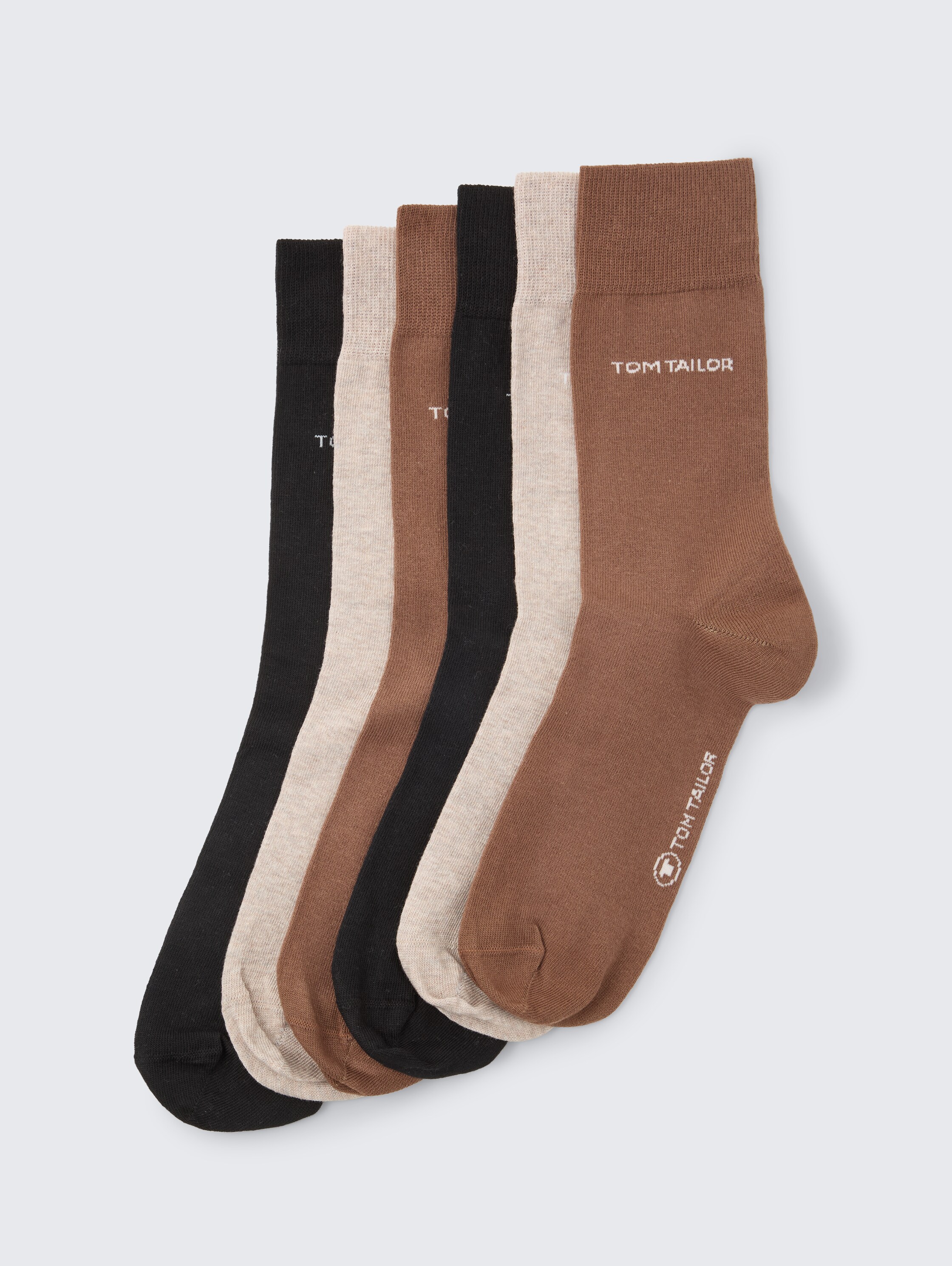 Sokken in een 6-pack - beige - 