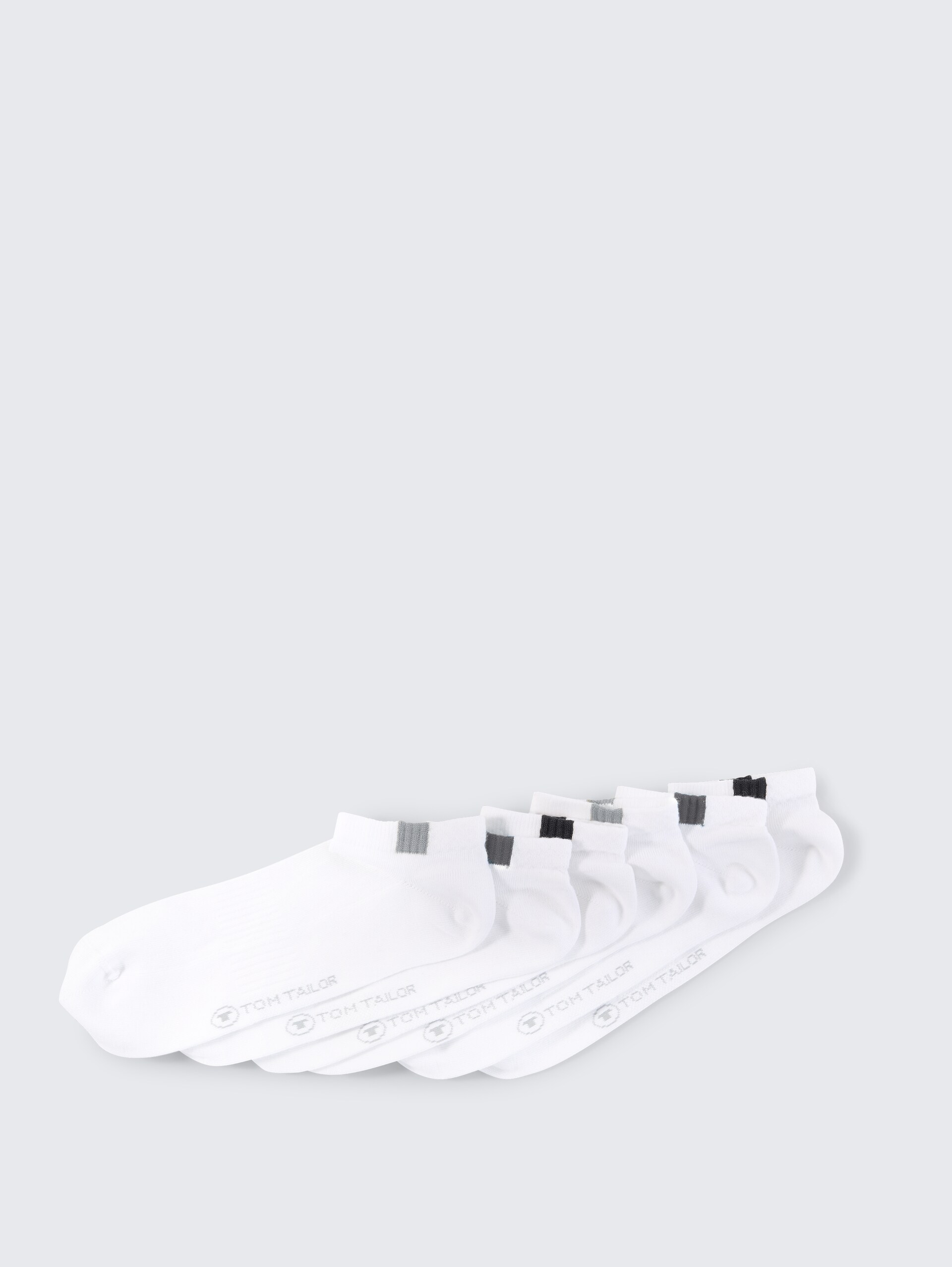Lot de 6 paires de chaussettes pour baskets - light grey melange - vue latérale du produit
