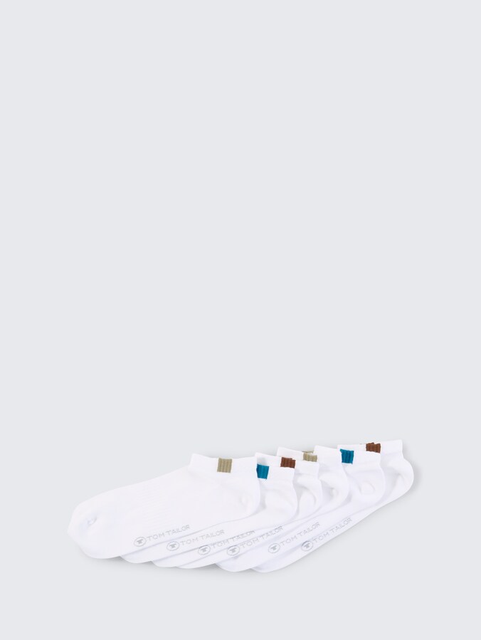 Socks in a 6-pack by Men, white