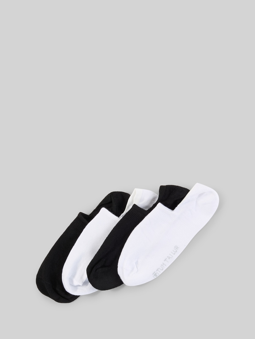 Footies in a pack of 4 by Men, black