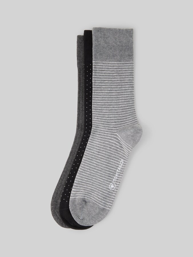 Socken im 6er-Pack mit Muster von Men, grey melange