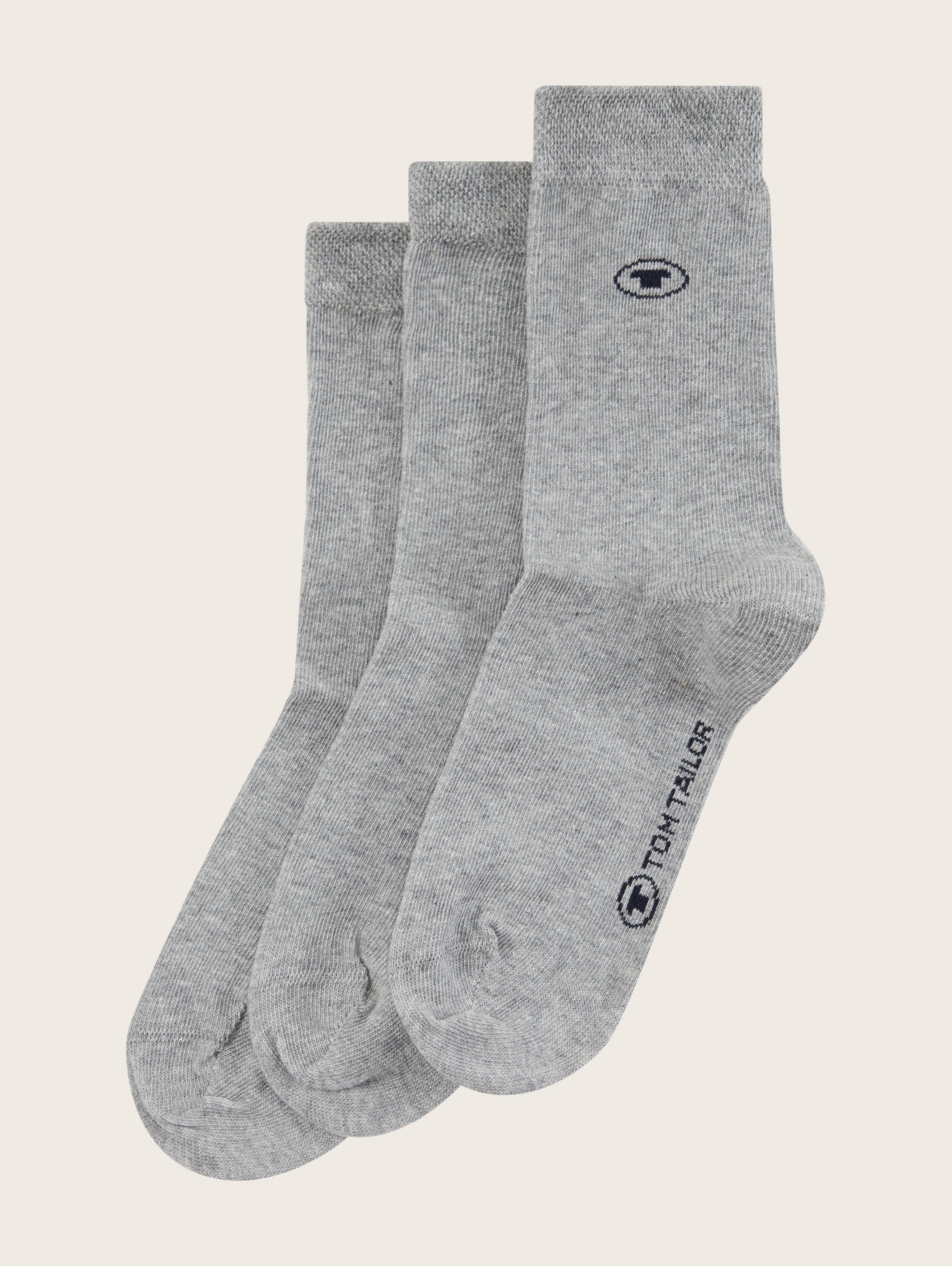 Socken im 3er-Pack von Unisex, light grey melange