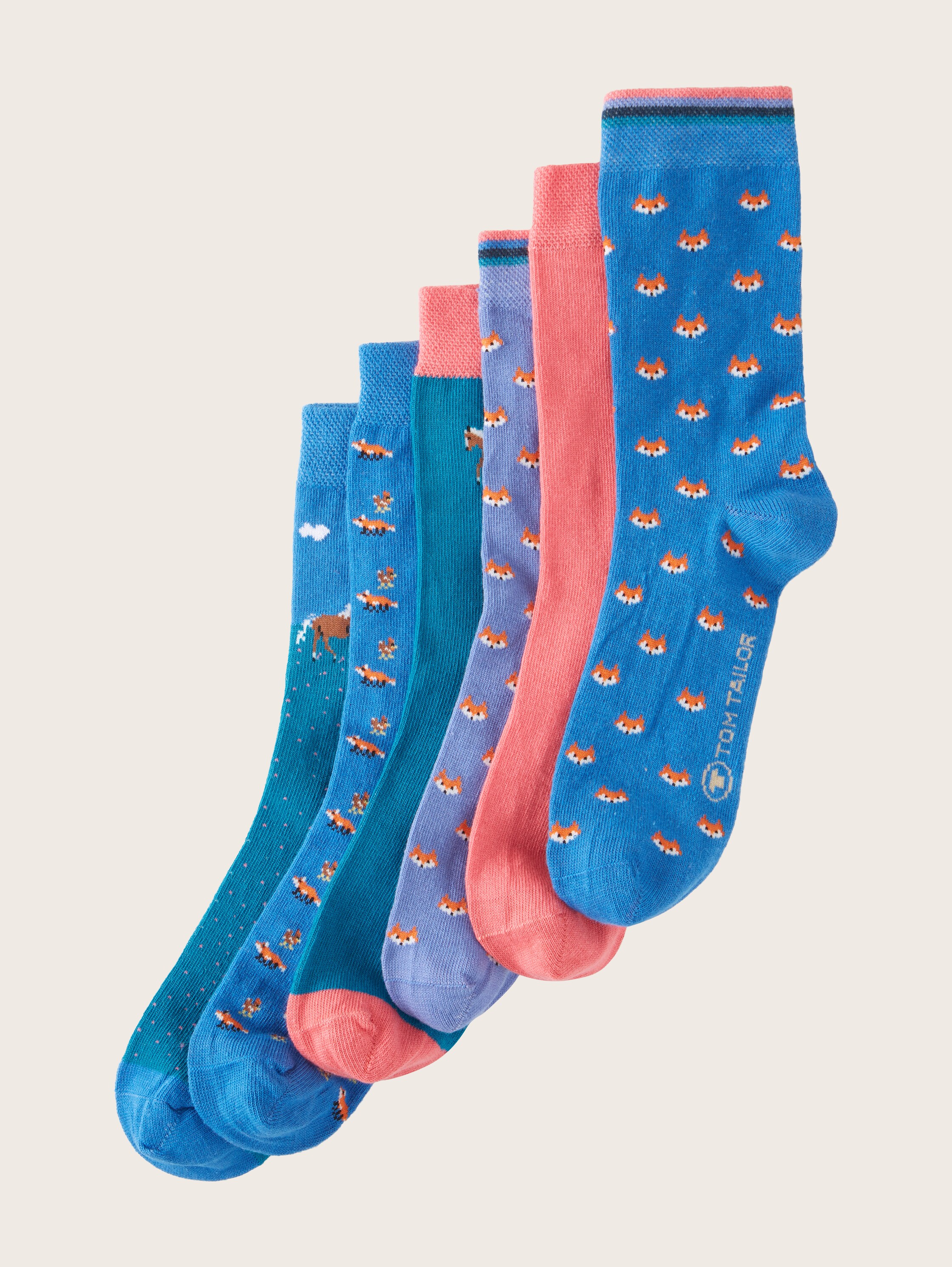 Lot de 6 paires de chaussettes - rouge - 