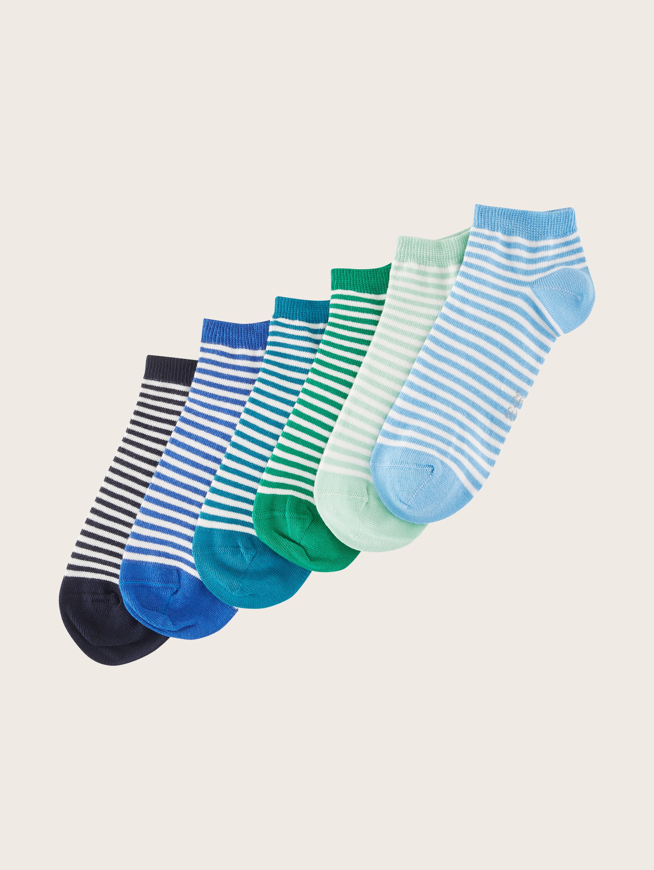 Lot de 6 paires de chaussettes sneaker - bleu - 