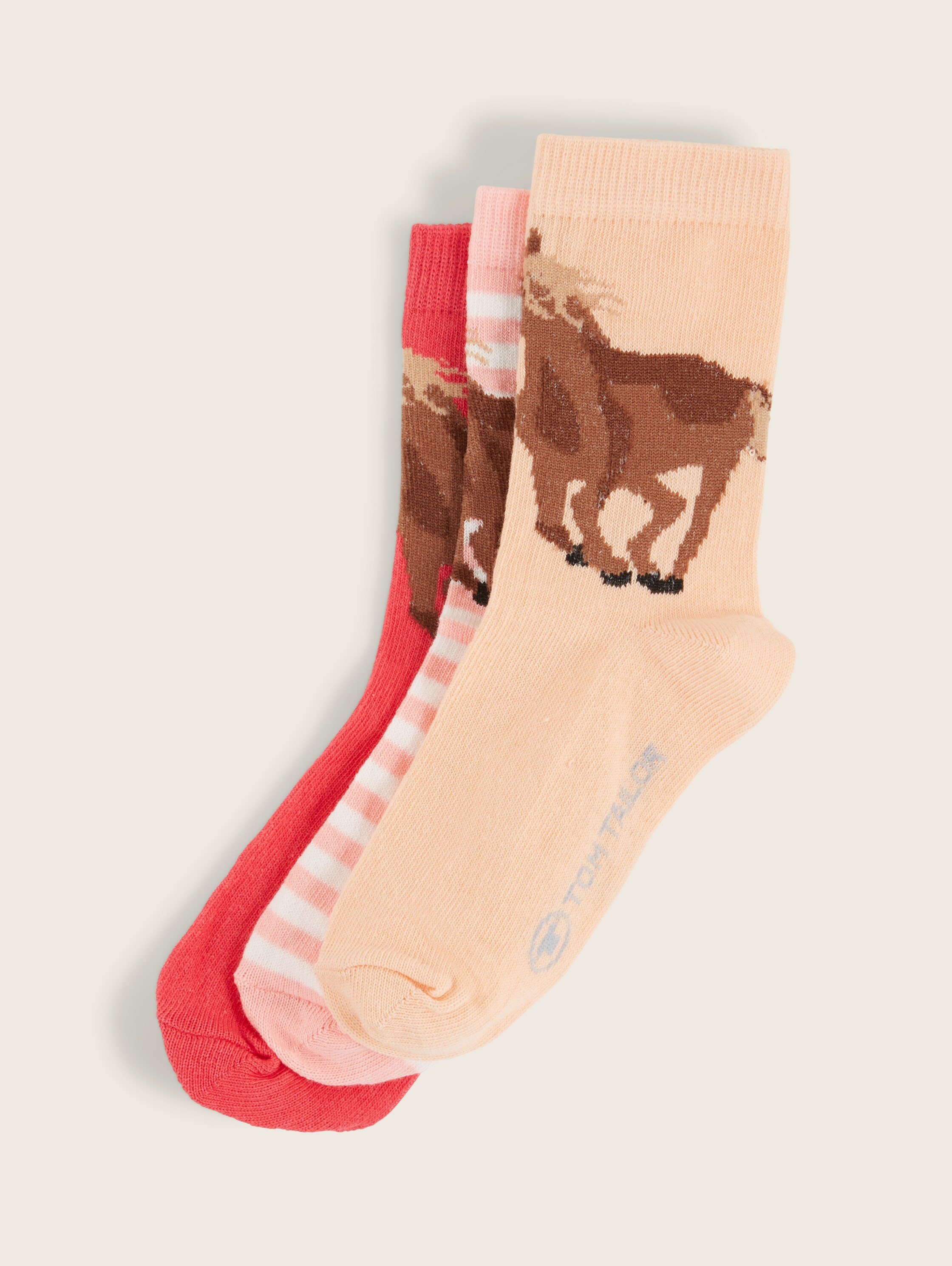 Lot de 3 paires de chaussettes - rouge - 