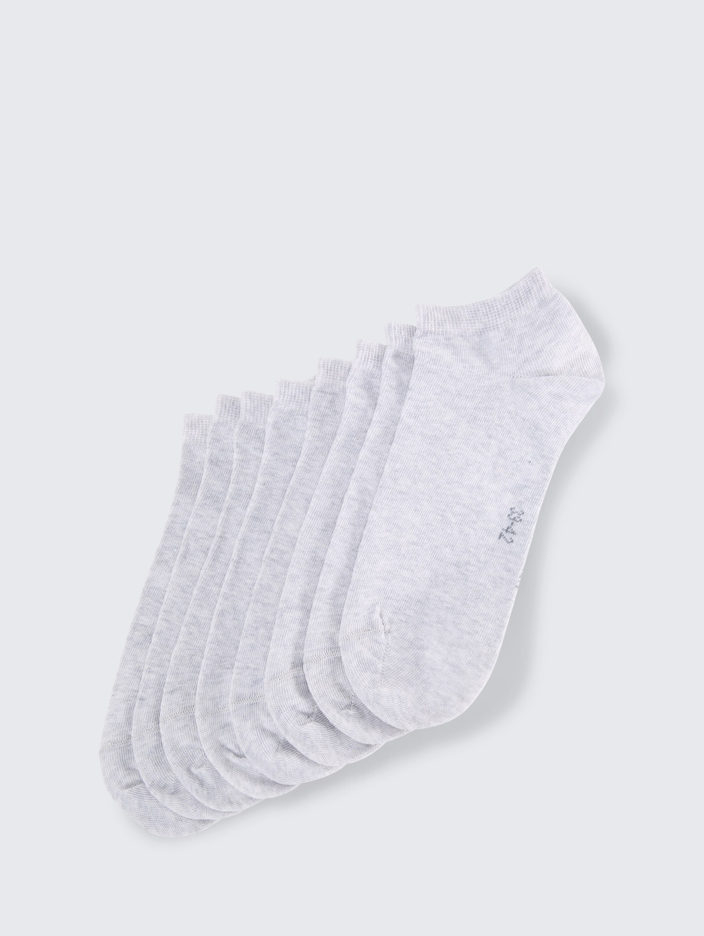 Sneakersocken im 8er-Pack - grau - seitliche Produkt-Ansicht