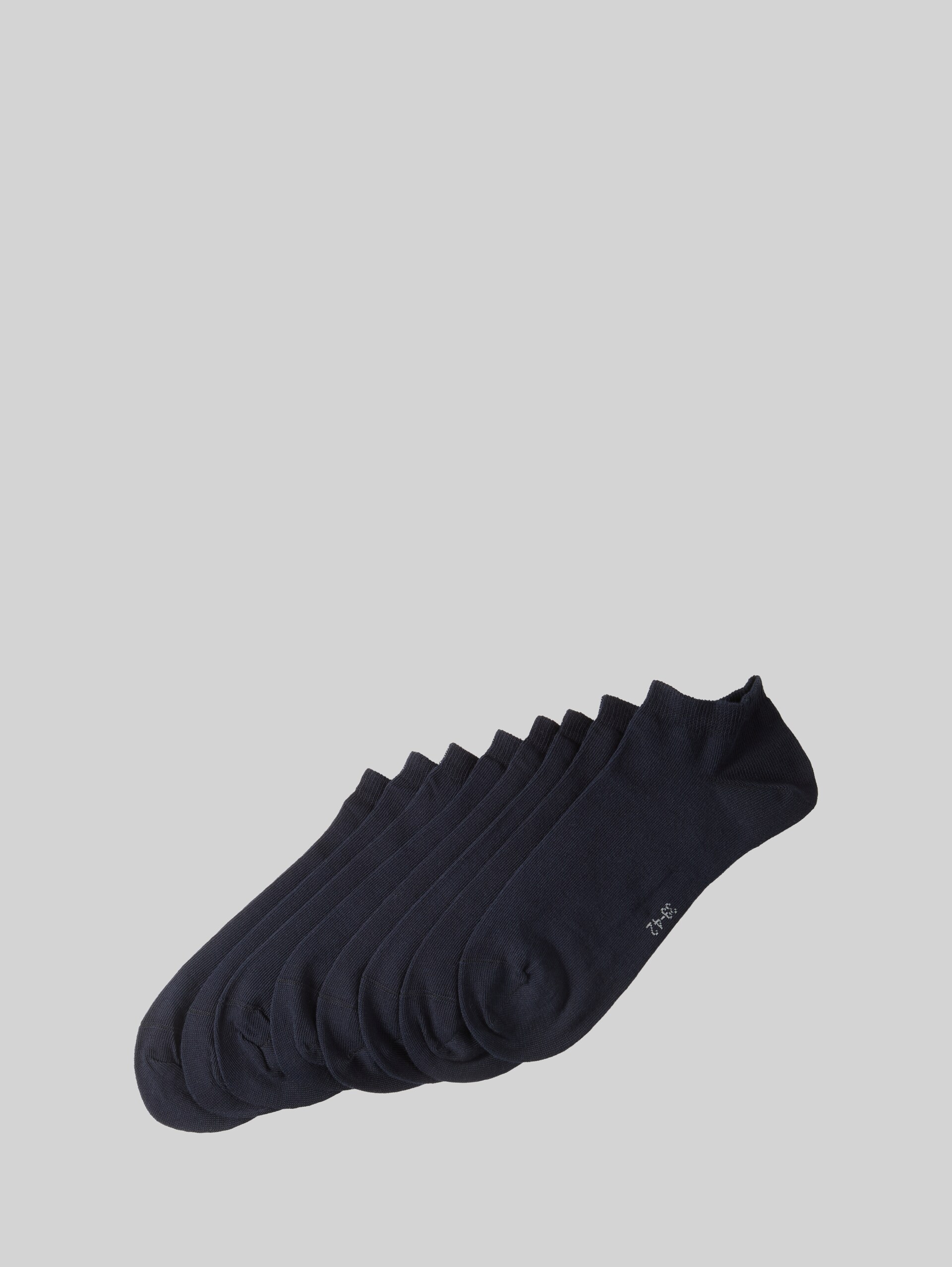 pack with 8 sneaker socks - dark navy - side product view