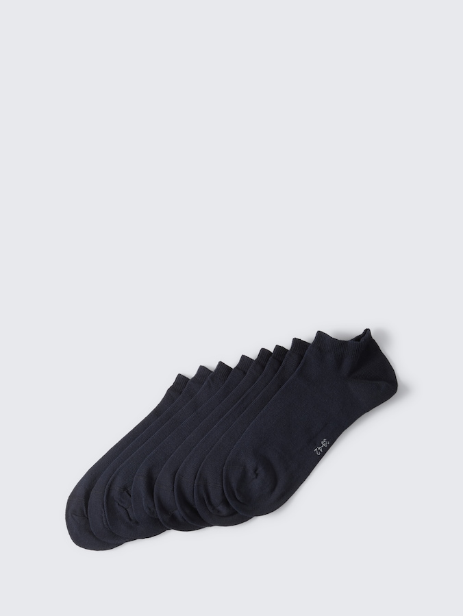 pack with 8 sneaker socks by Unisex, dark navy